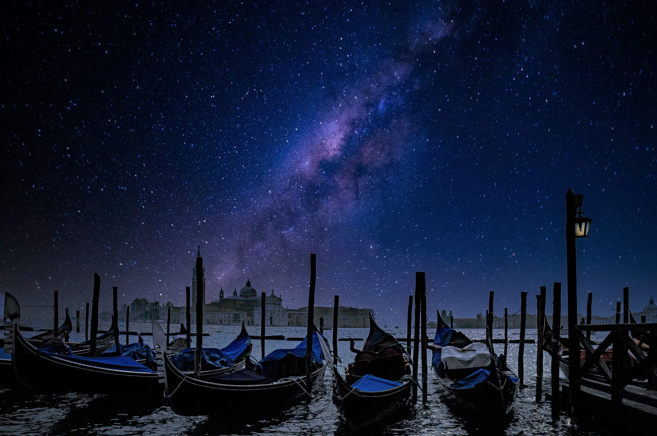 Gondolas in Venice.