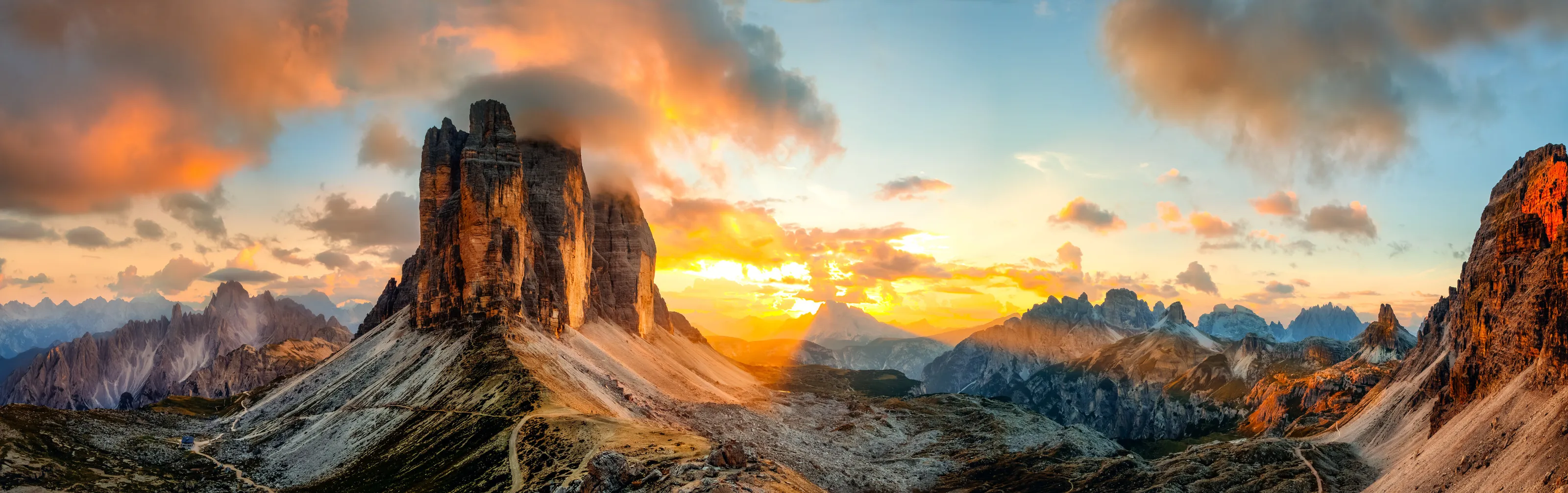 Sunset in the Dolomites