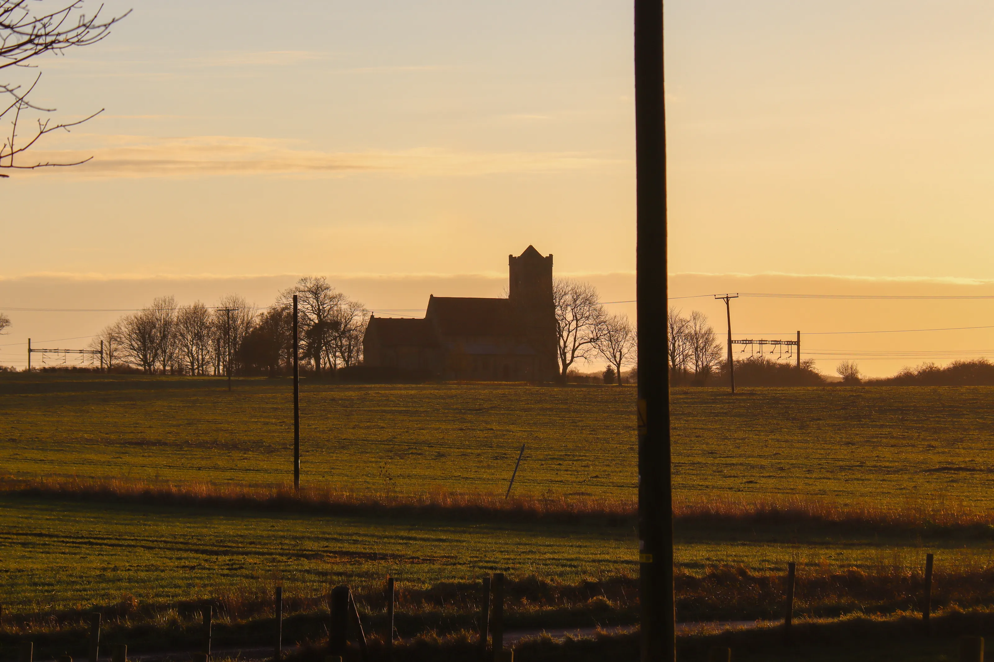 Church in the sunset