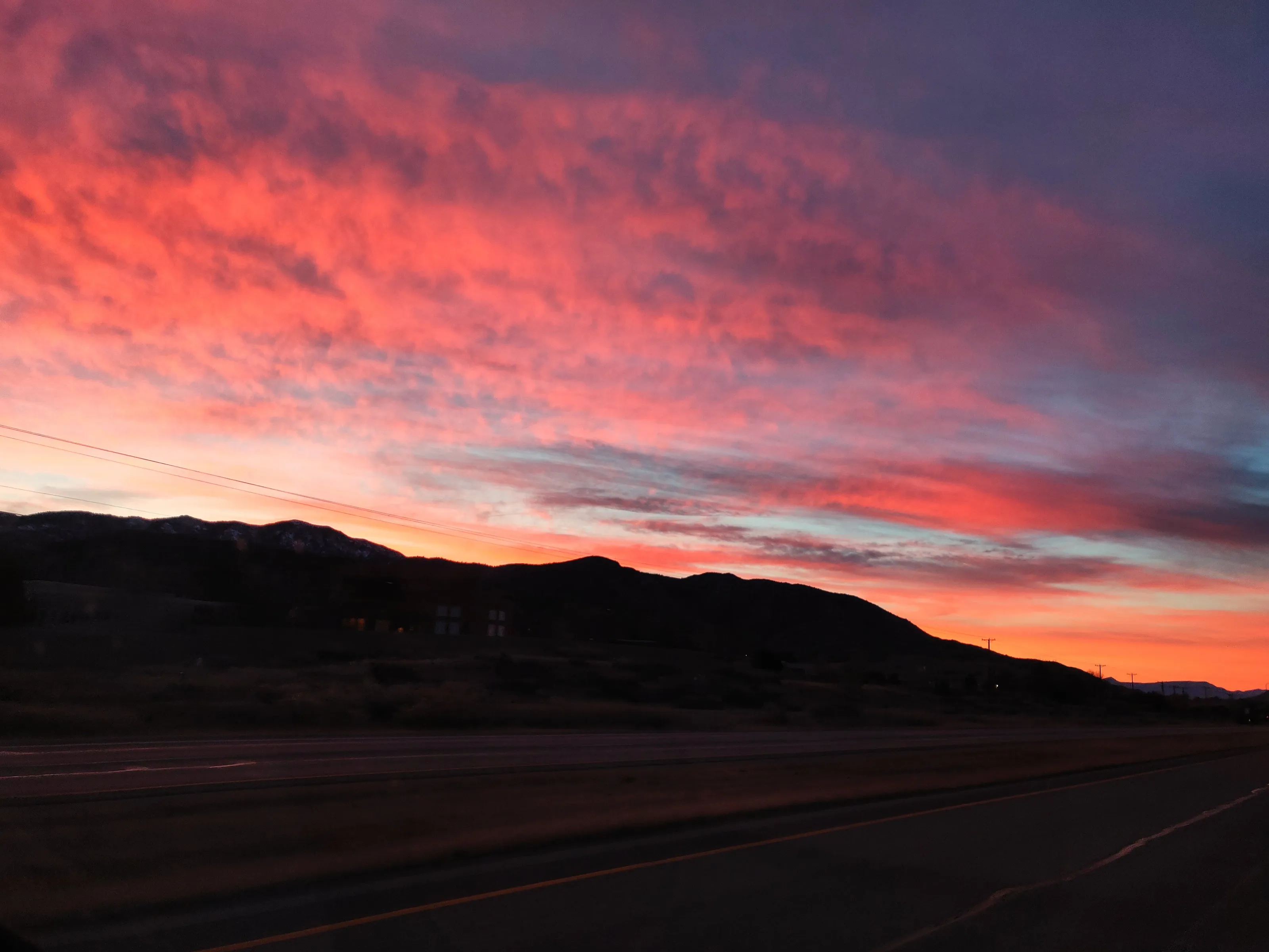 Sunrise on the Sandia Mountains in Albuquerque NM
