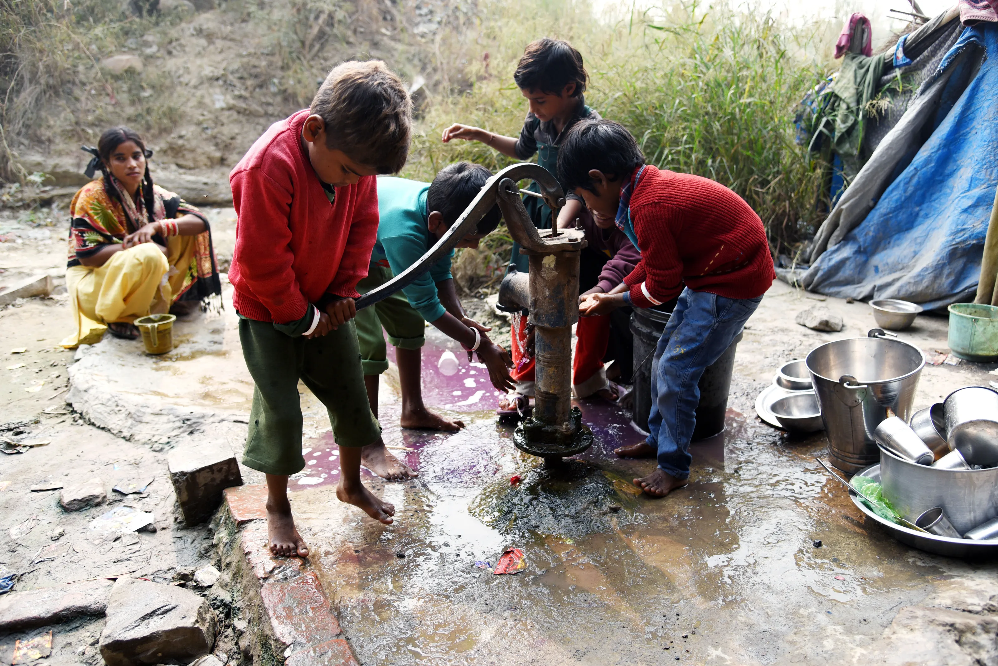 Shastri Park Underpass Village Children