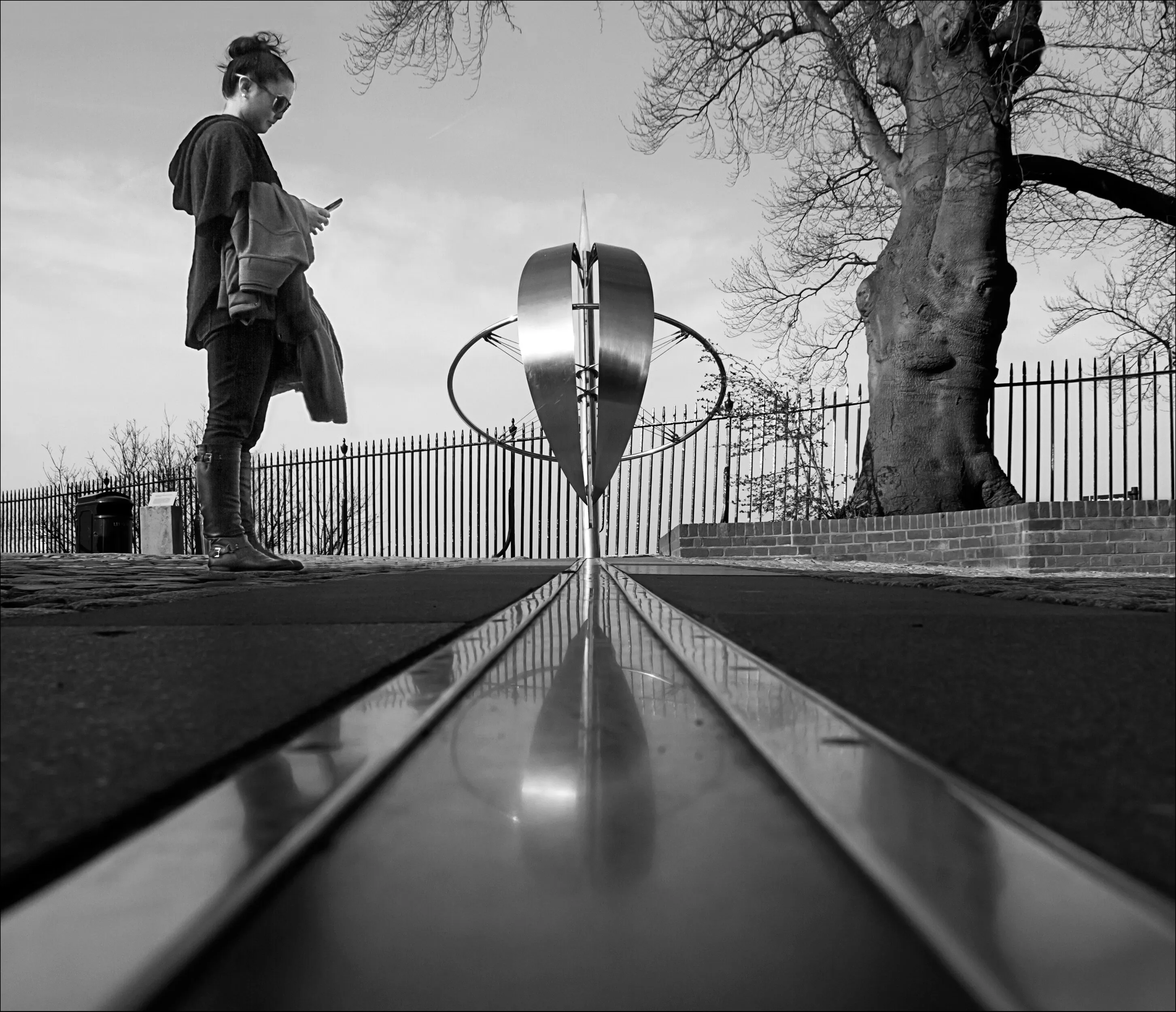 At the Meridian line Greenwich