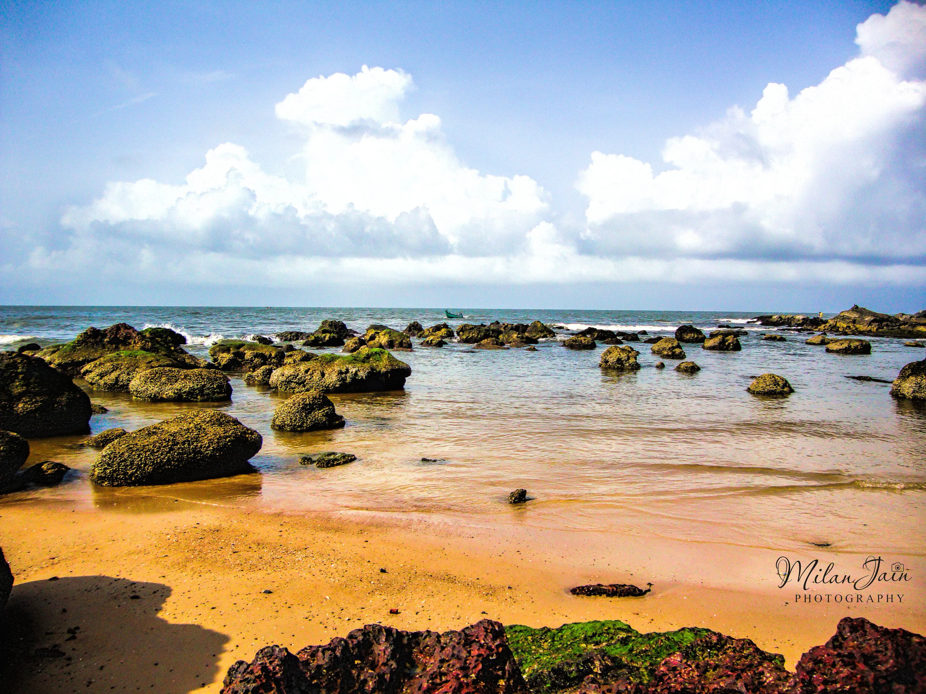 Sky above, sand below and peace within.