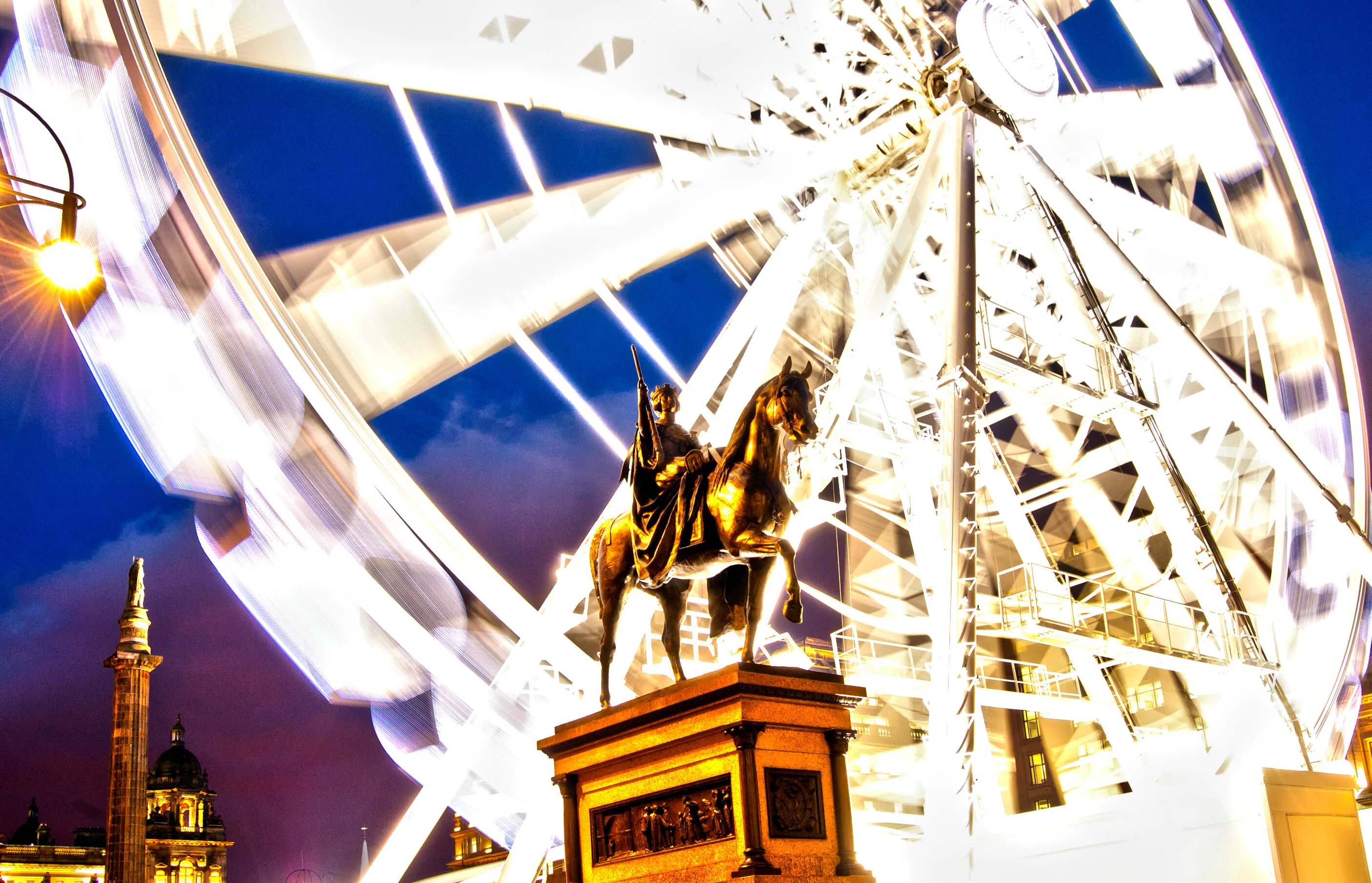 Big wheel illuminates