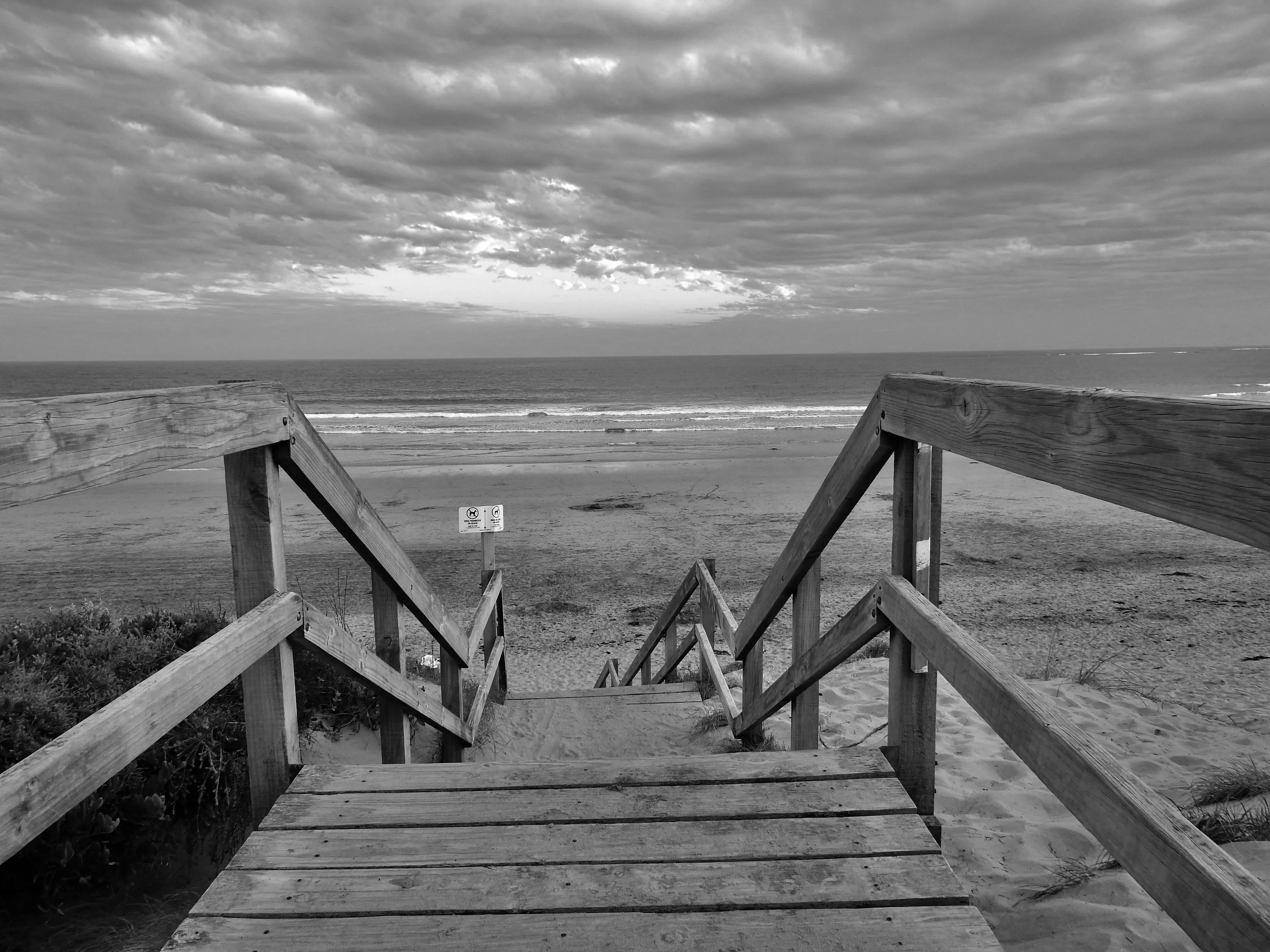 The look down to the ocean