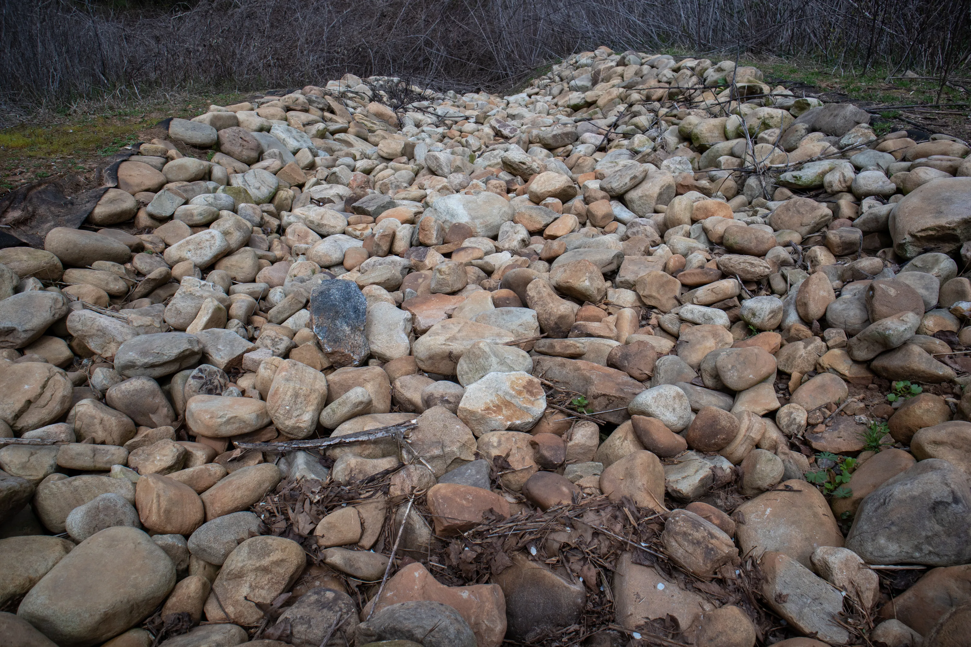 Rocks In Drain Gutter