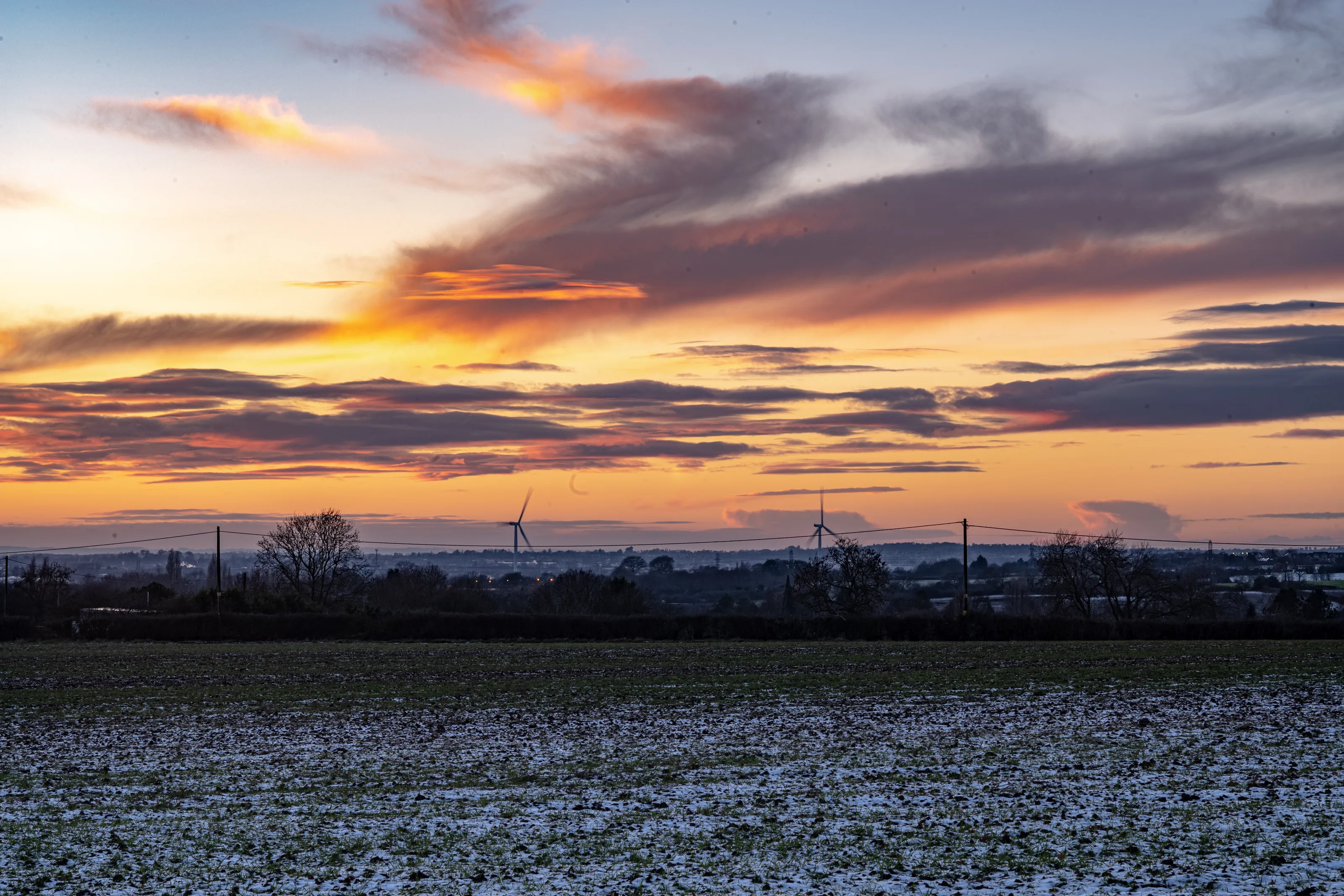Wind turbines from Hopwell Nook, Ockbrook