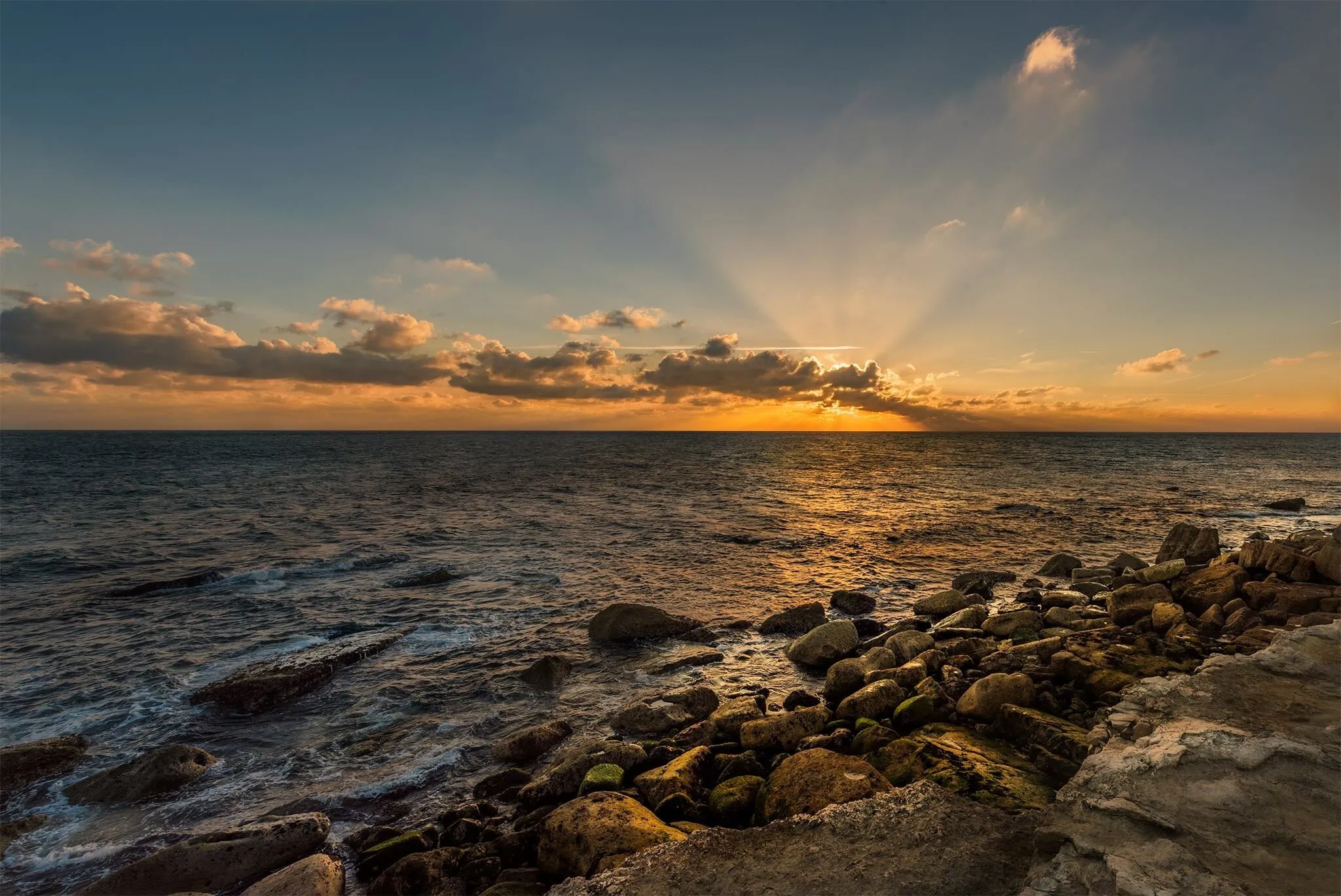 Sunset  at Portland Bill.