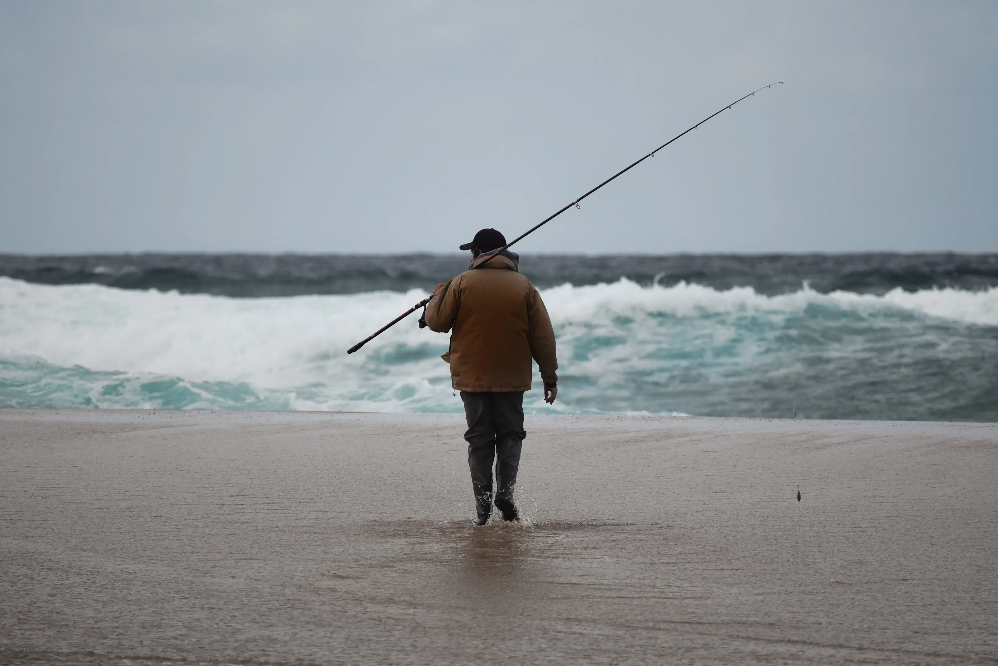 Fisherman at sea