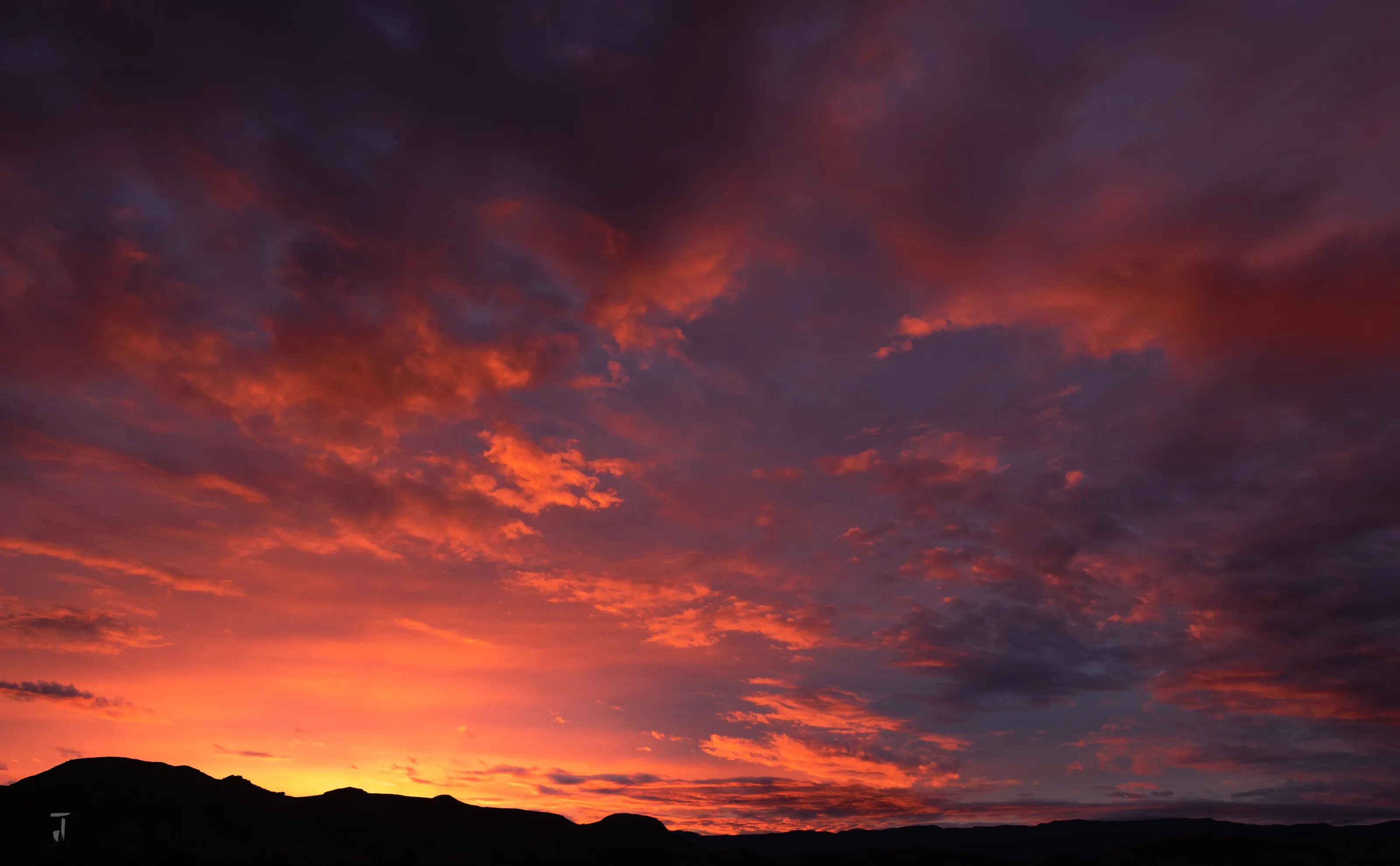 Sunrise over the Sacramento mountains in New Mexico