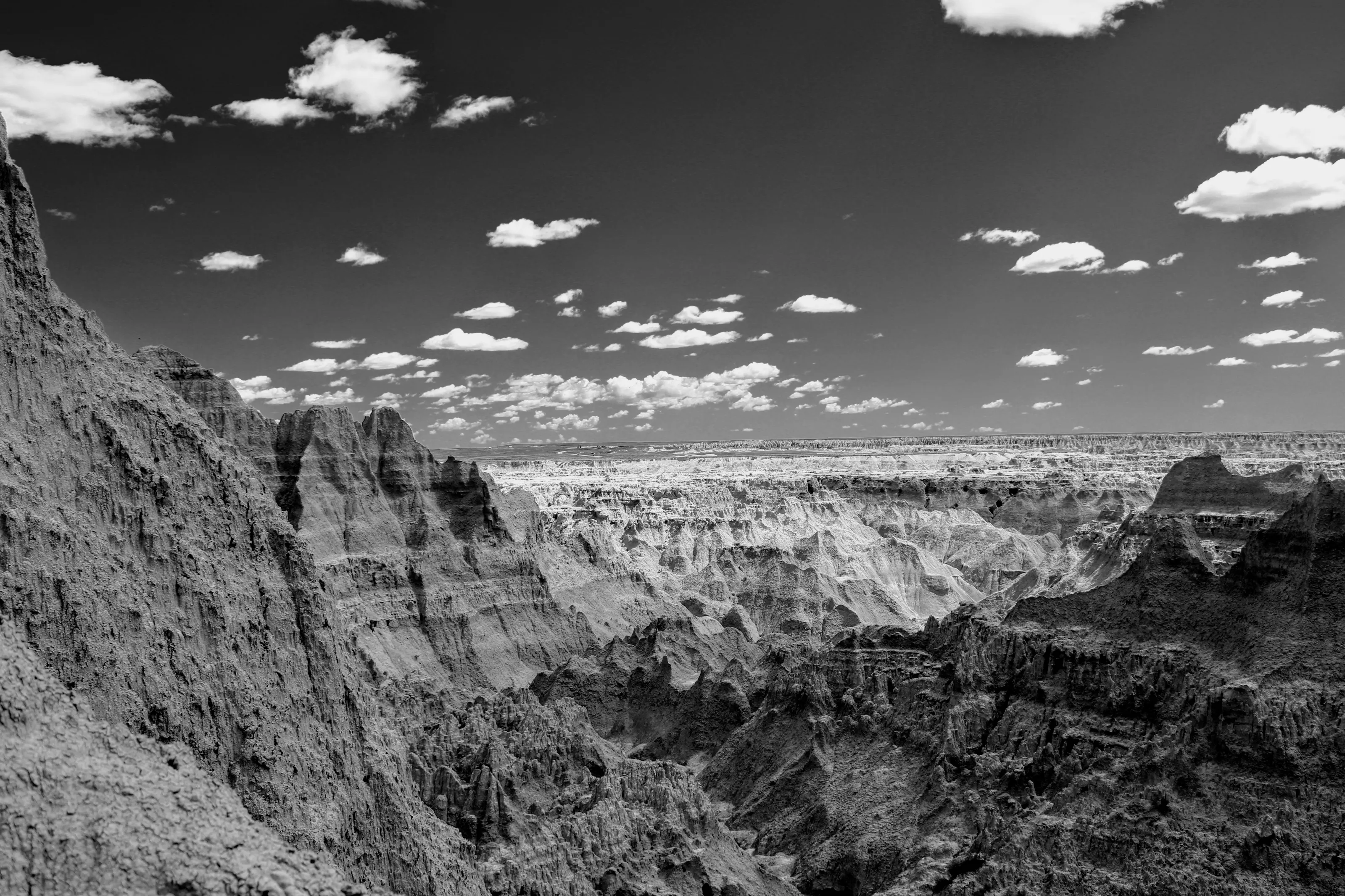 The Badlands (in B&W)