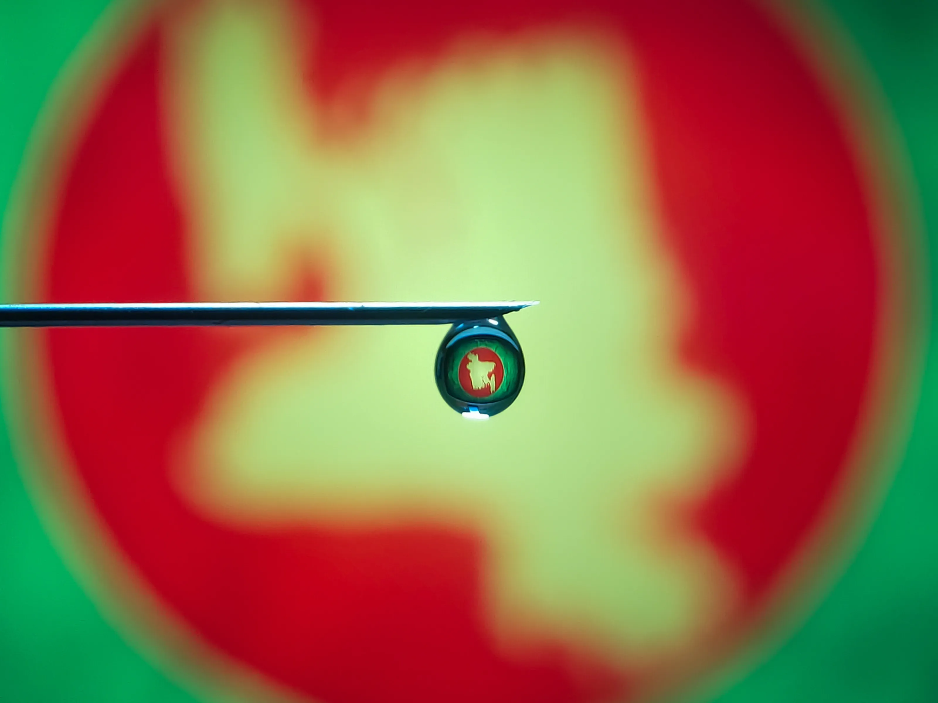 The map of Bangladesh in waterdrop