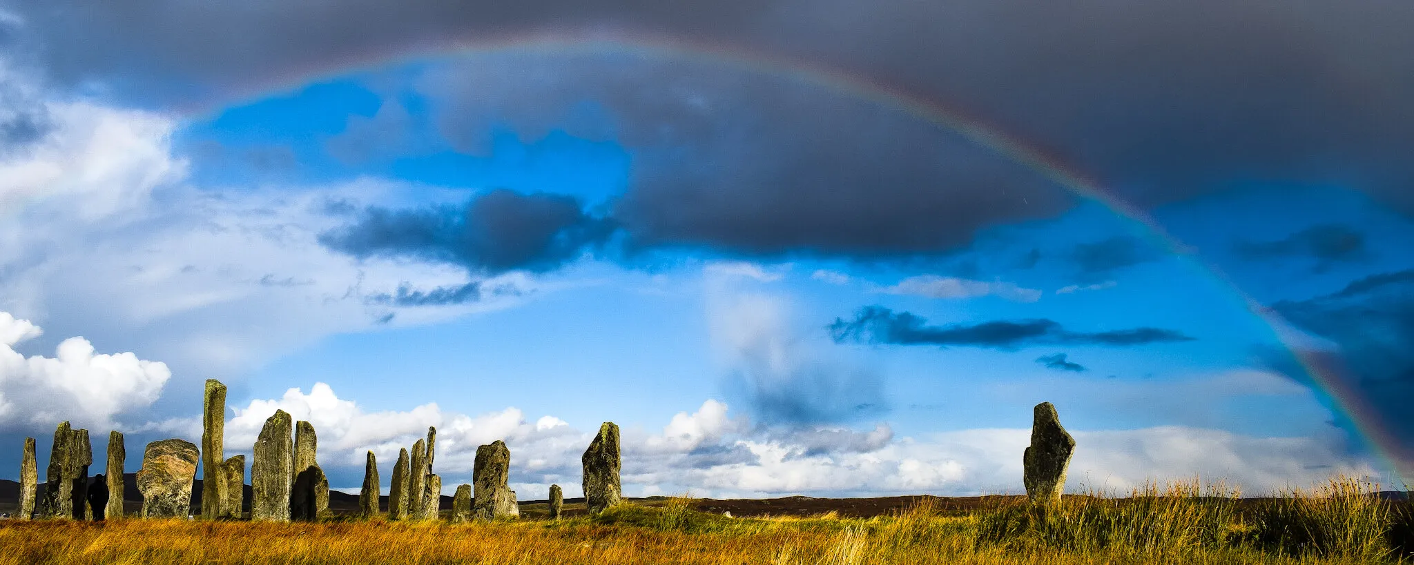 Rainbow over Callanais Standing Stones