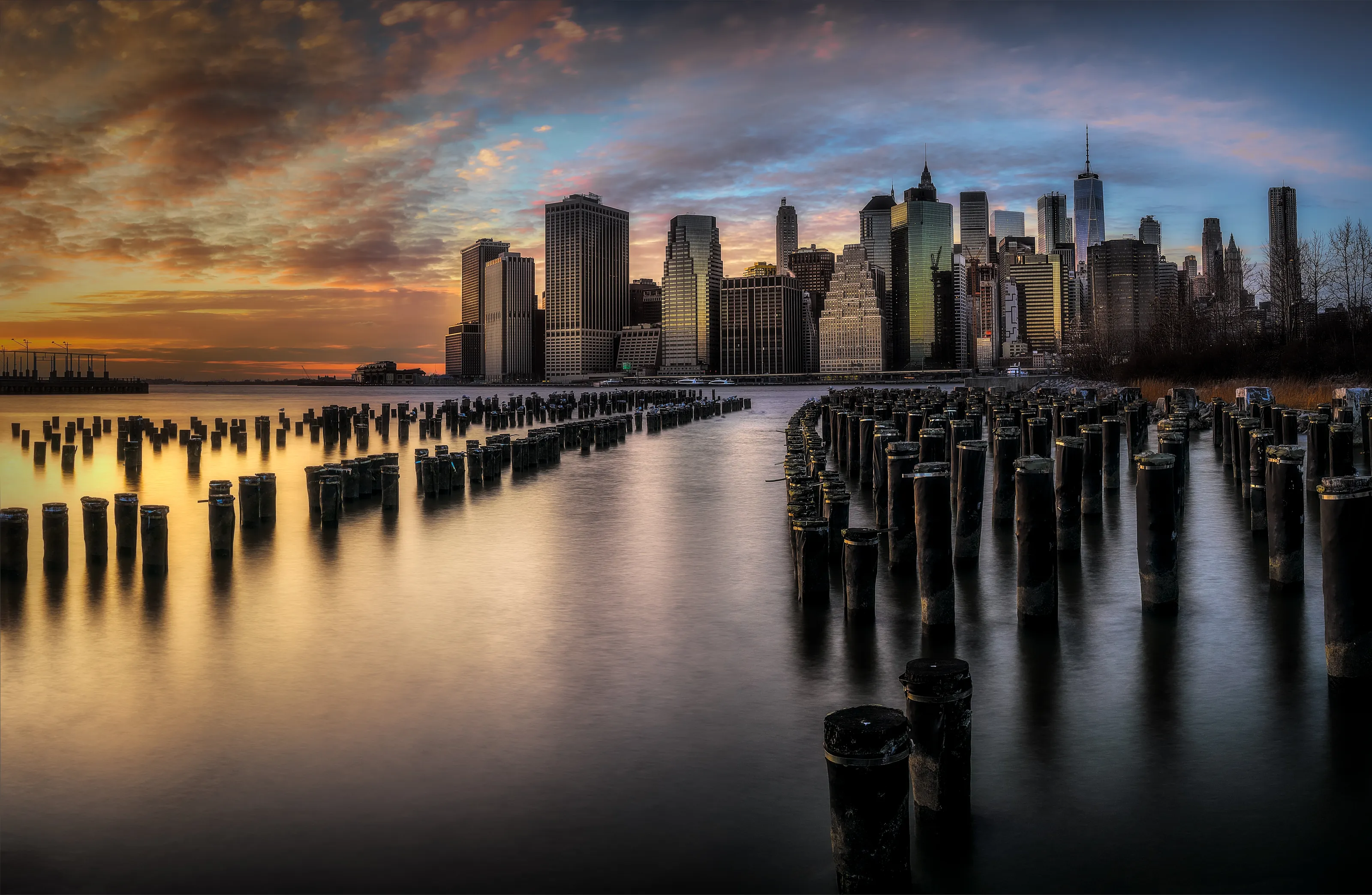 Manhattan Financial skyline
