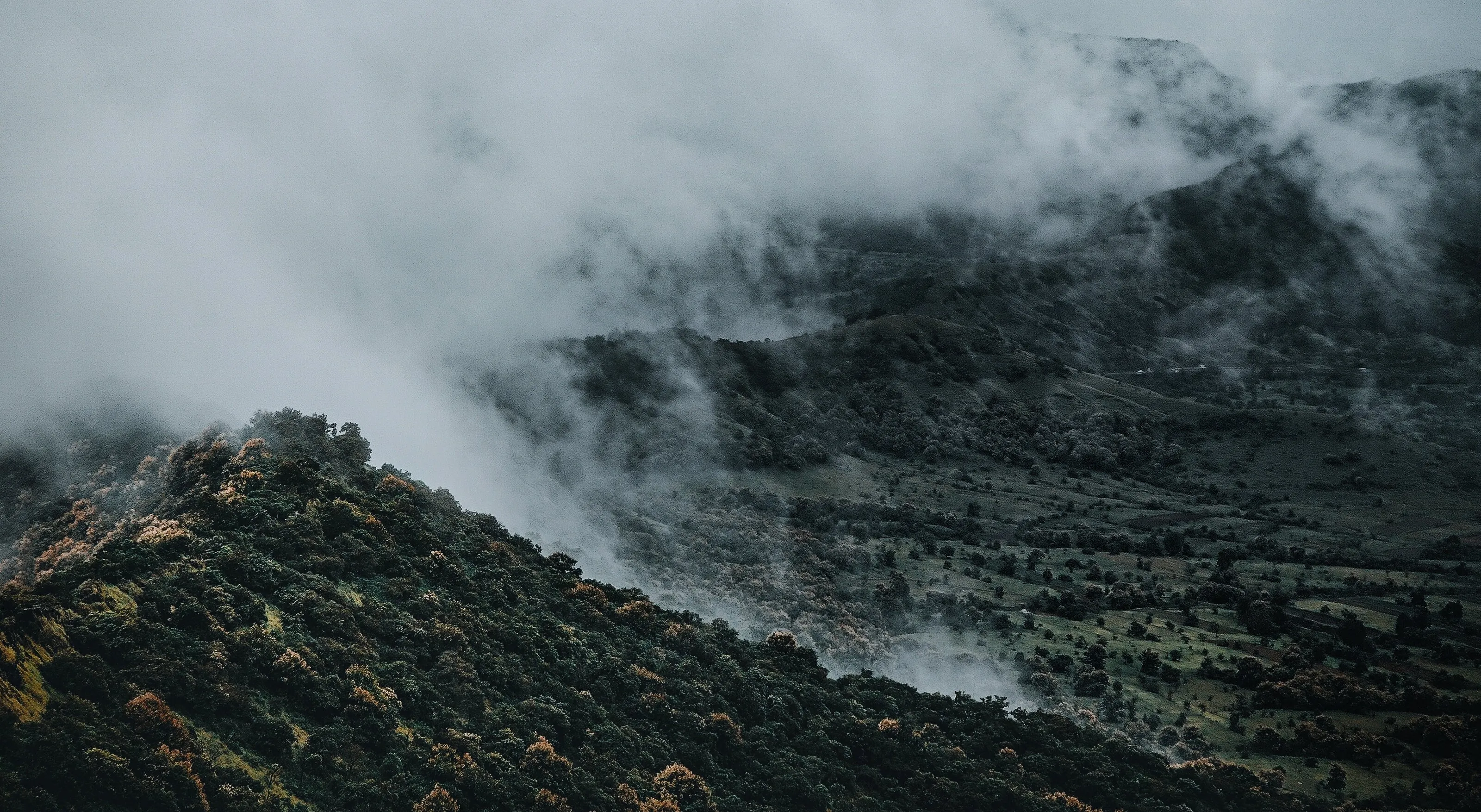 Foggy mountains