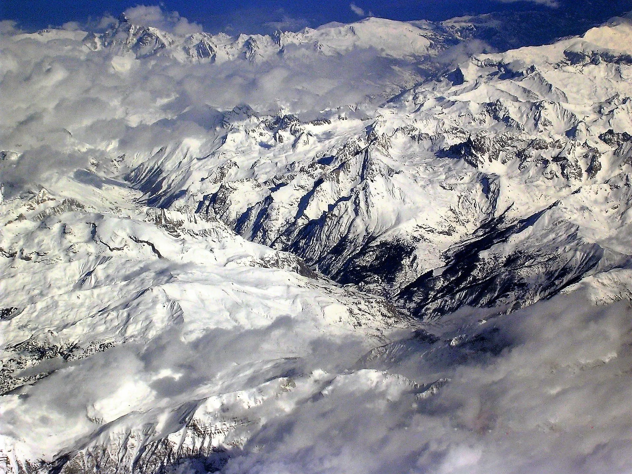 Flying over the Alps