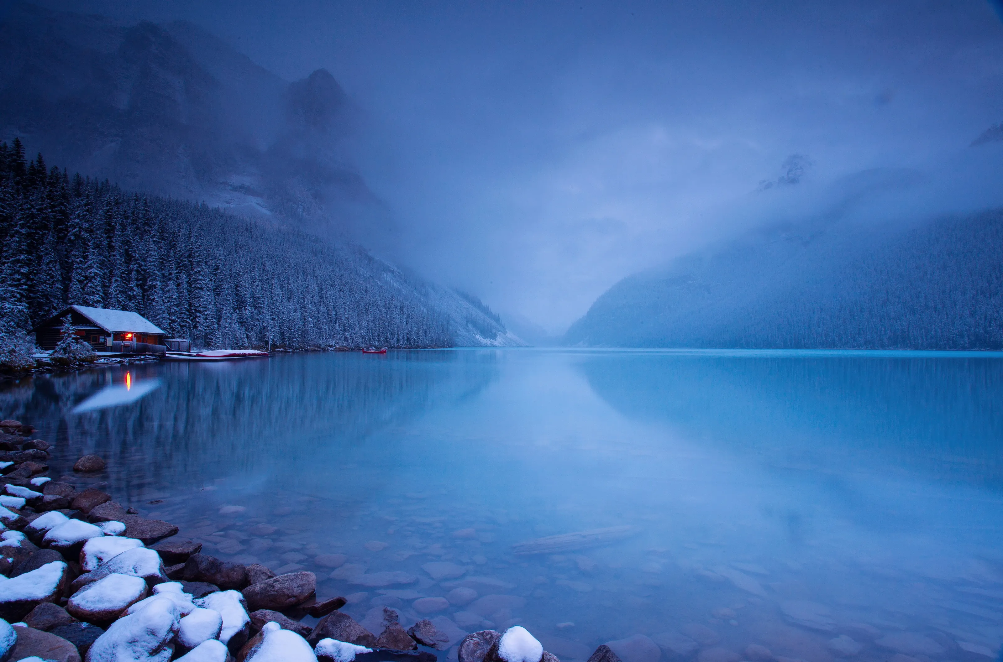 Lake in Snow