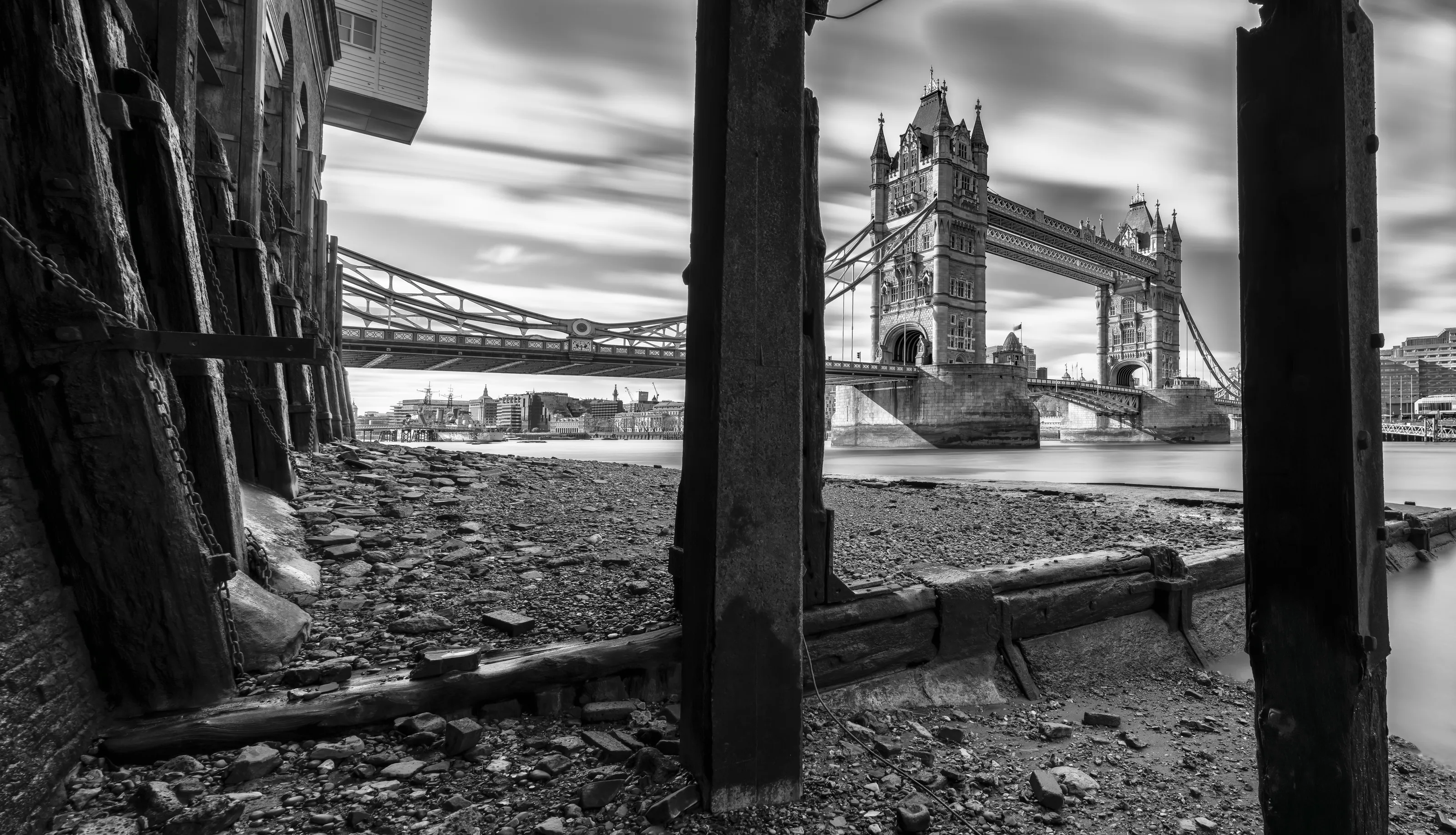 Beneath Tower Bridge
