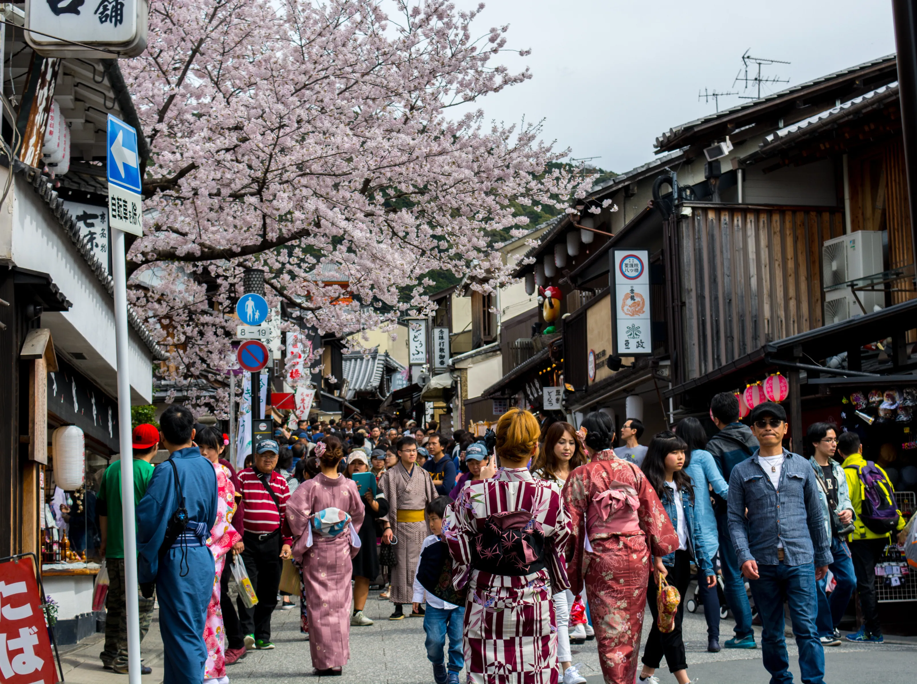 Busy street of Kyoto