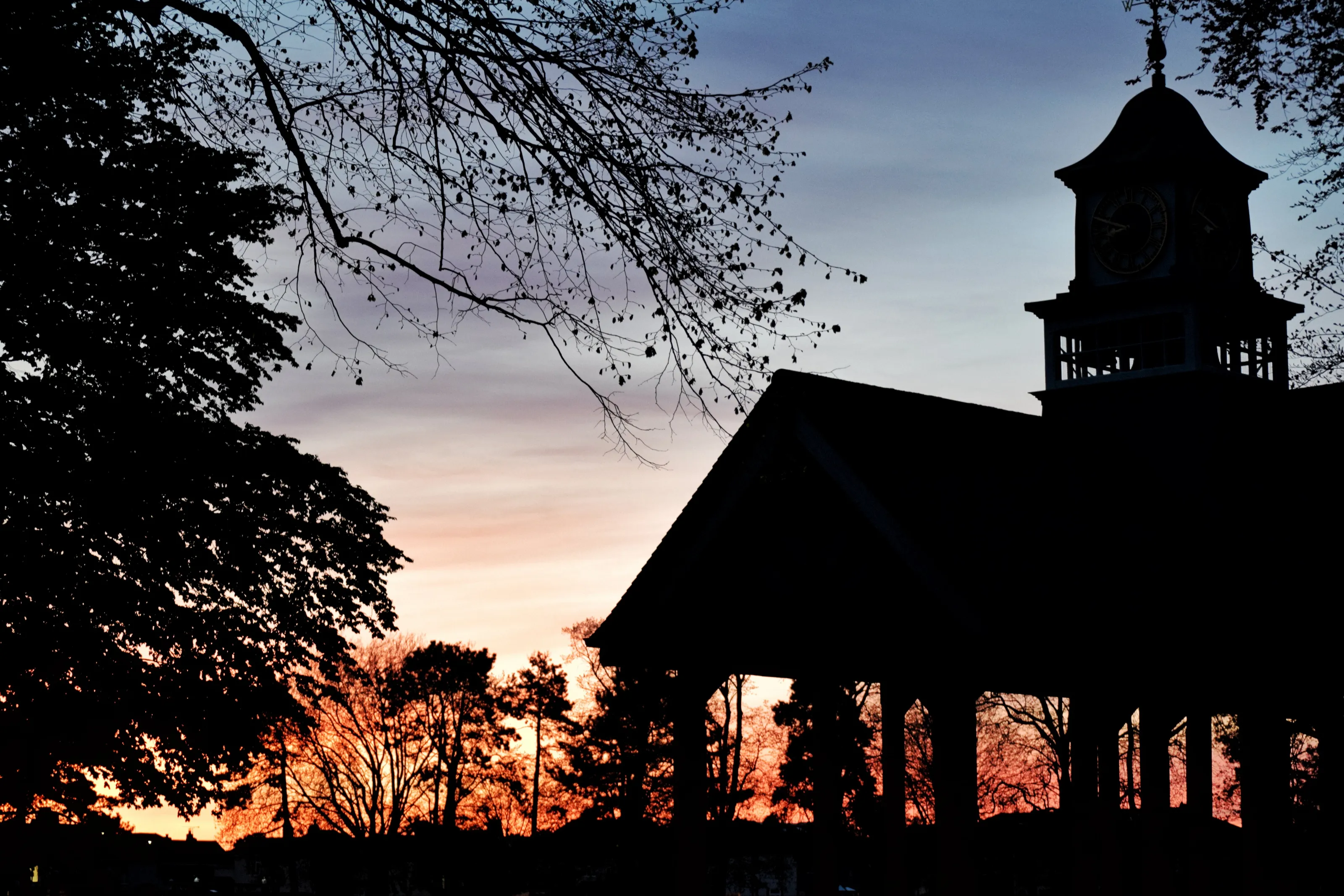 Sunset behind the clocktower