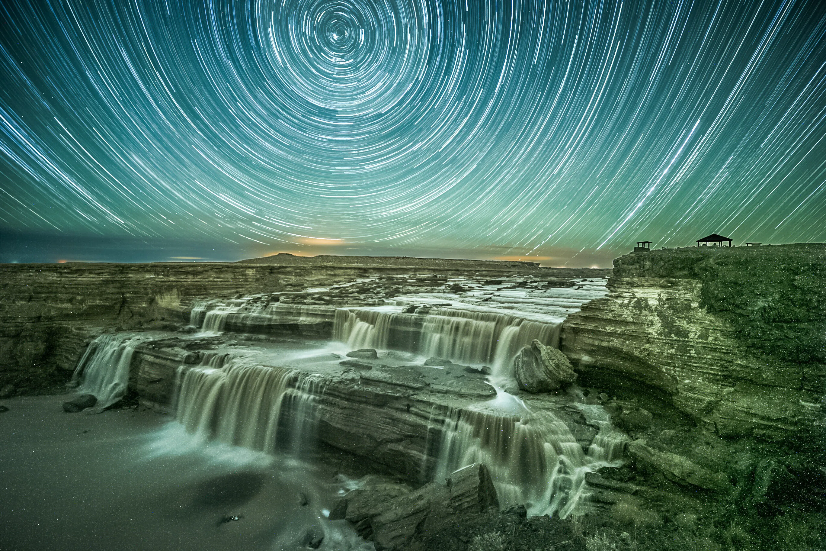 Star Trails over Grand Falls