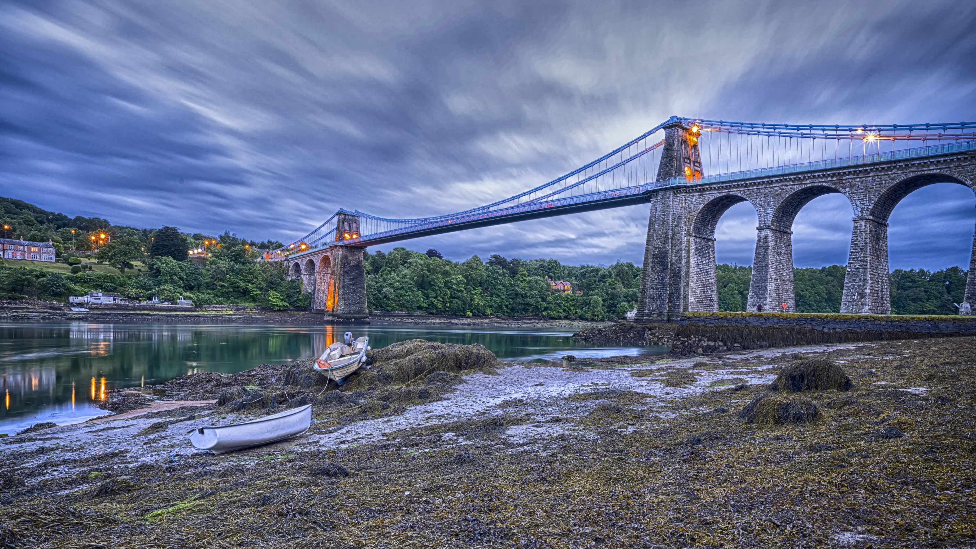 Menai Bridge at sunset