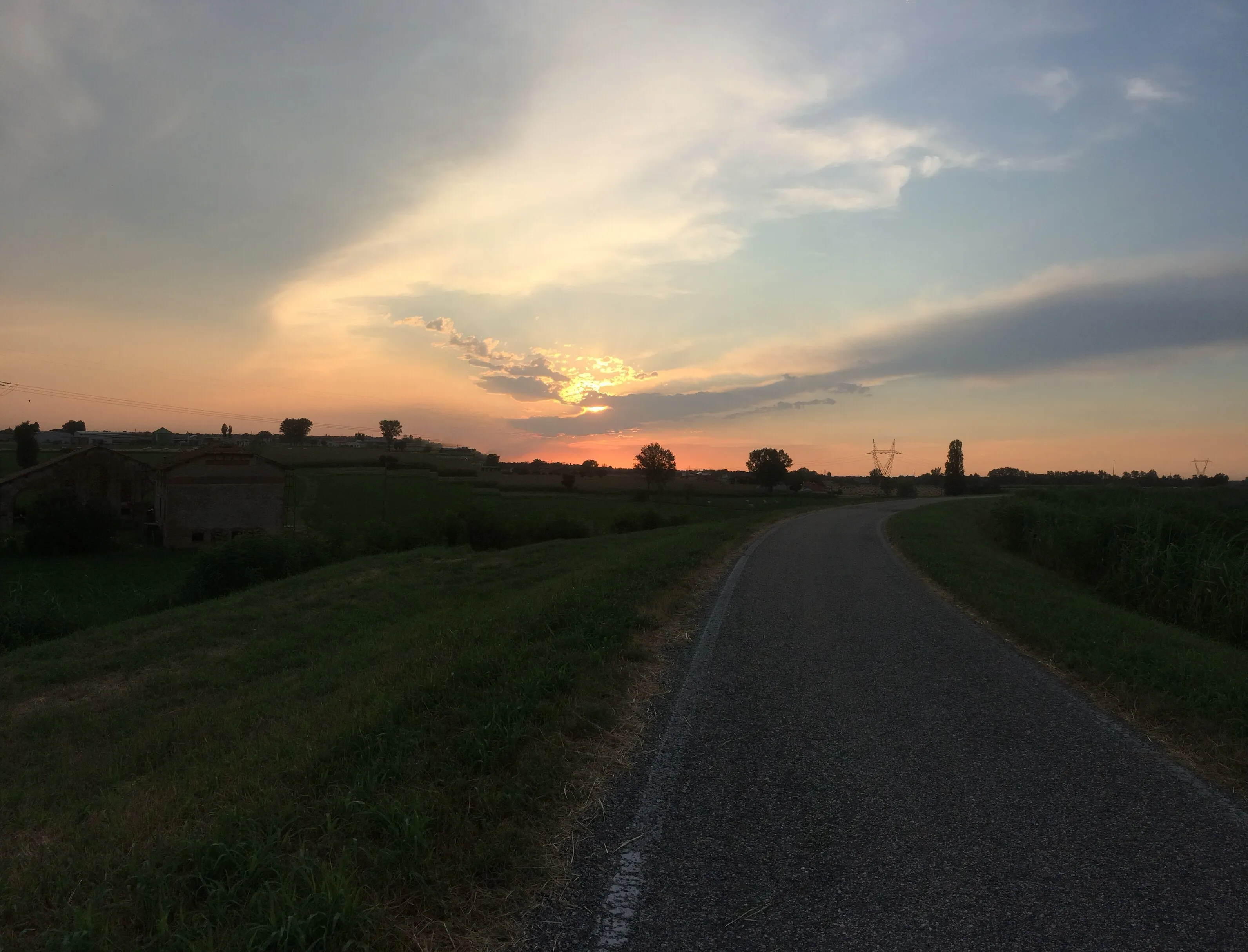 Paesaggio durante le corse in bici