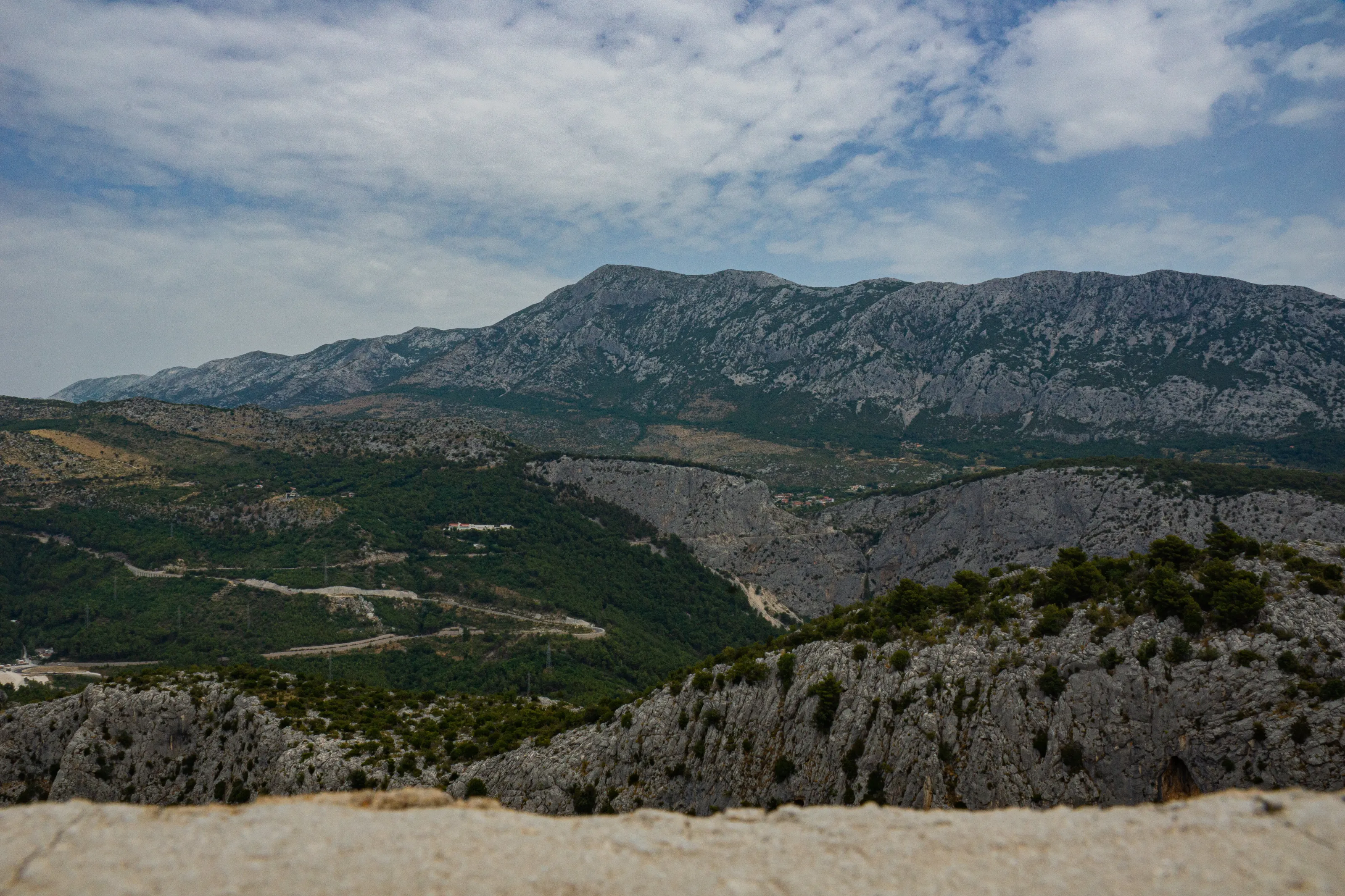 Mountains behind us