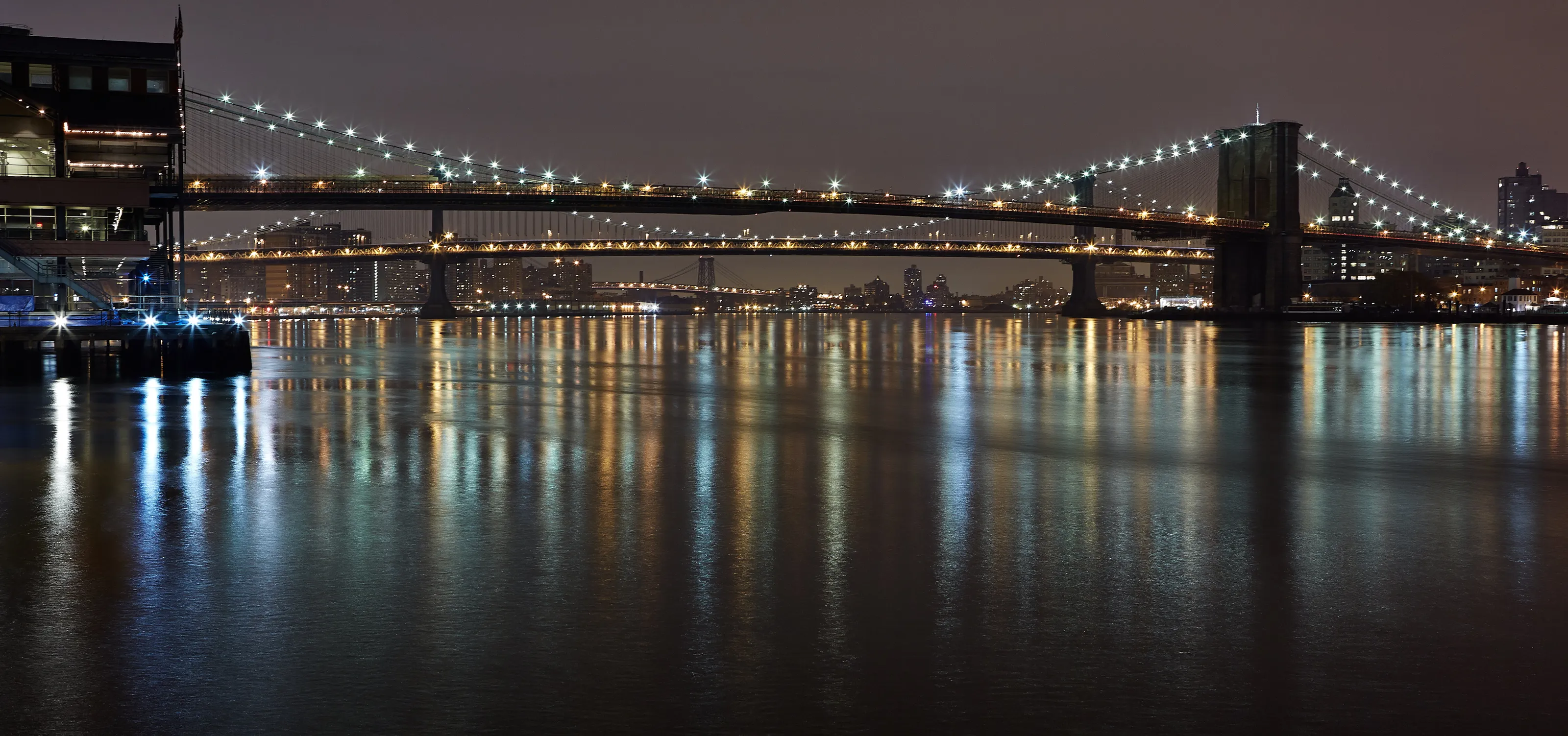 Three Bridges at Night