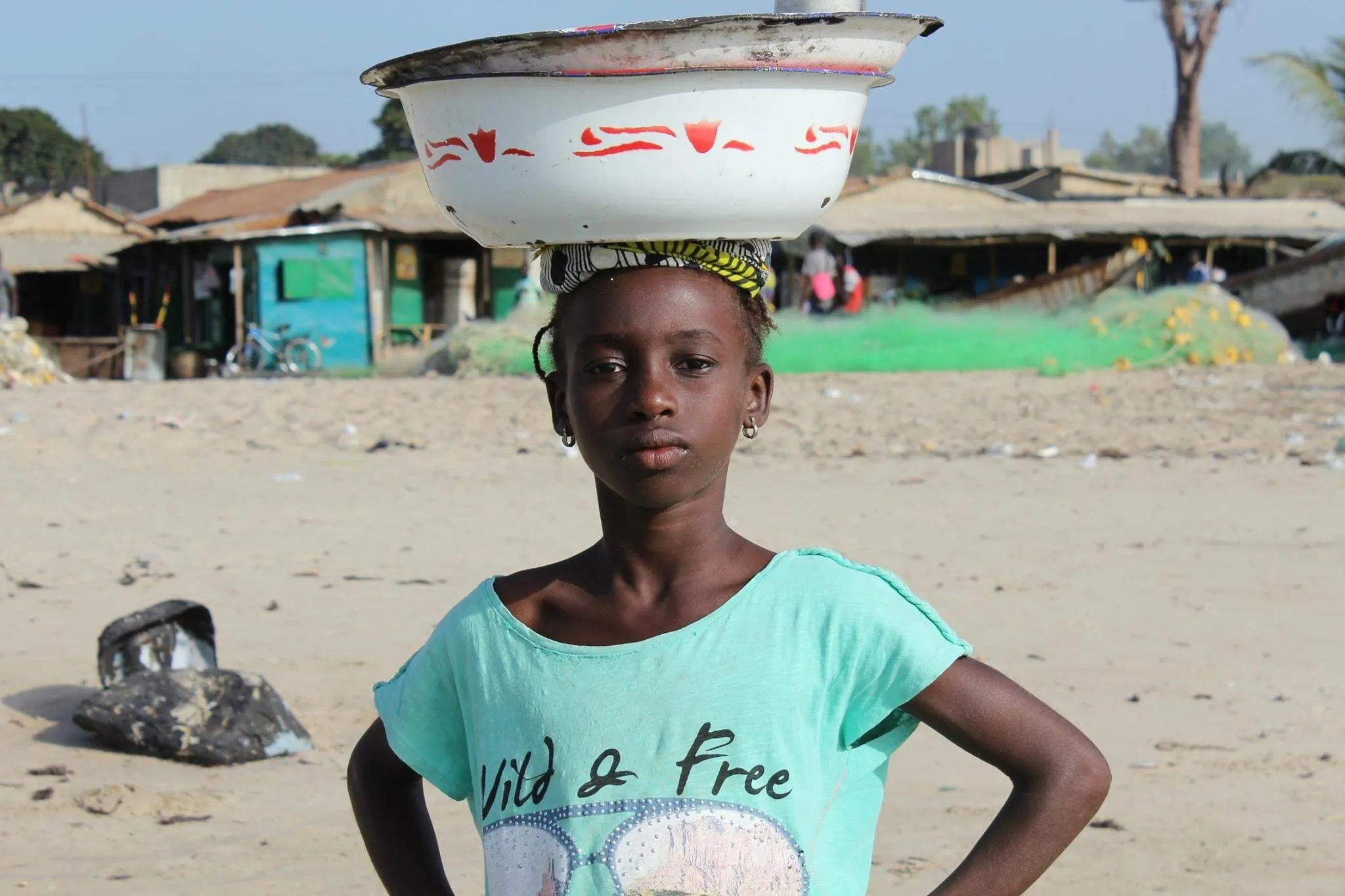 Beach seller girl