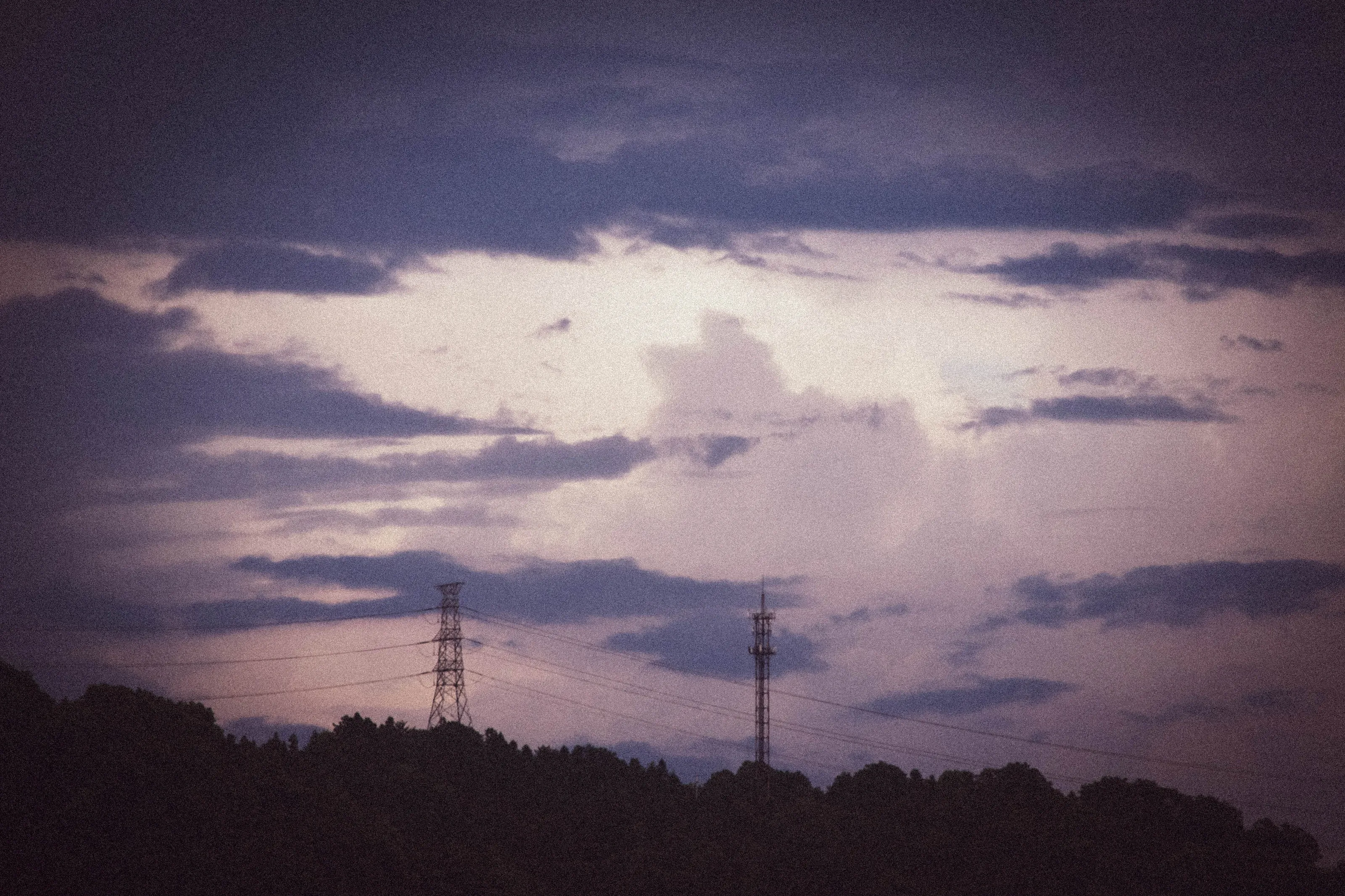 Purple clouds of rain