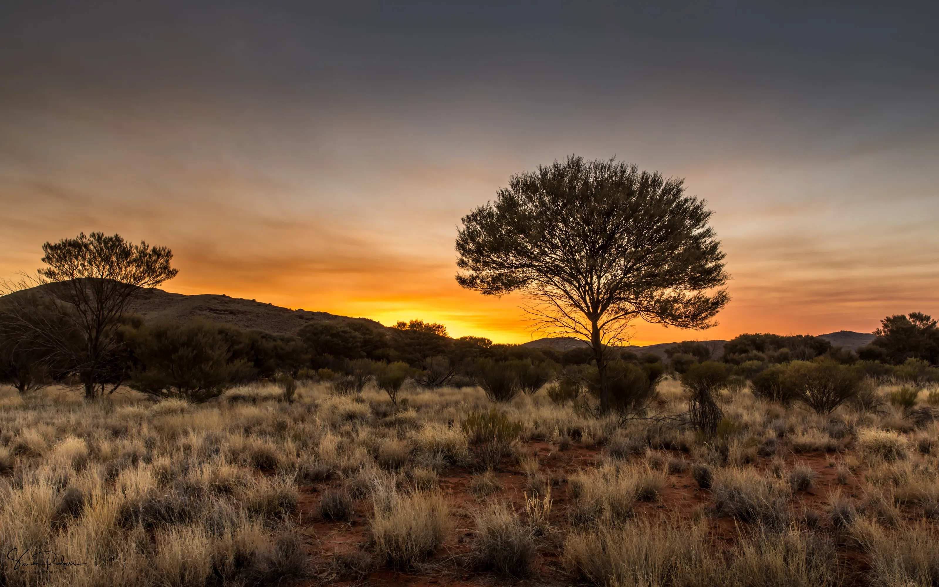 Sunset over the APY Lands of South Australia