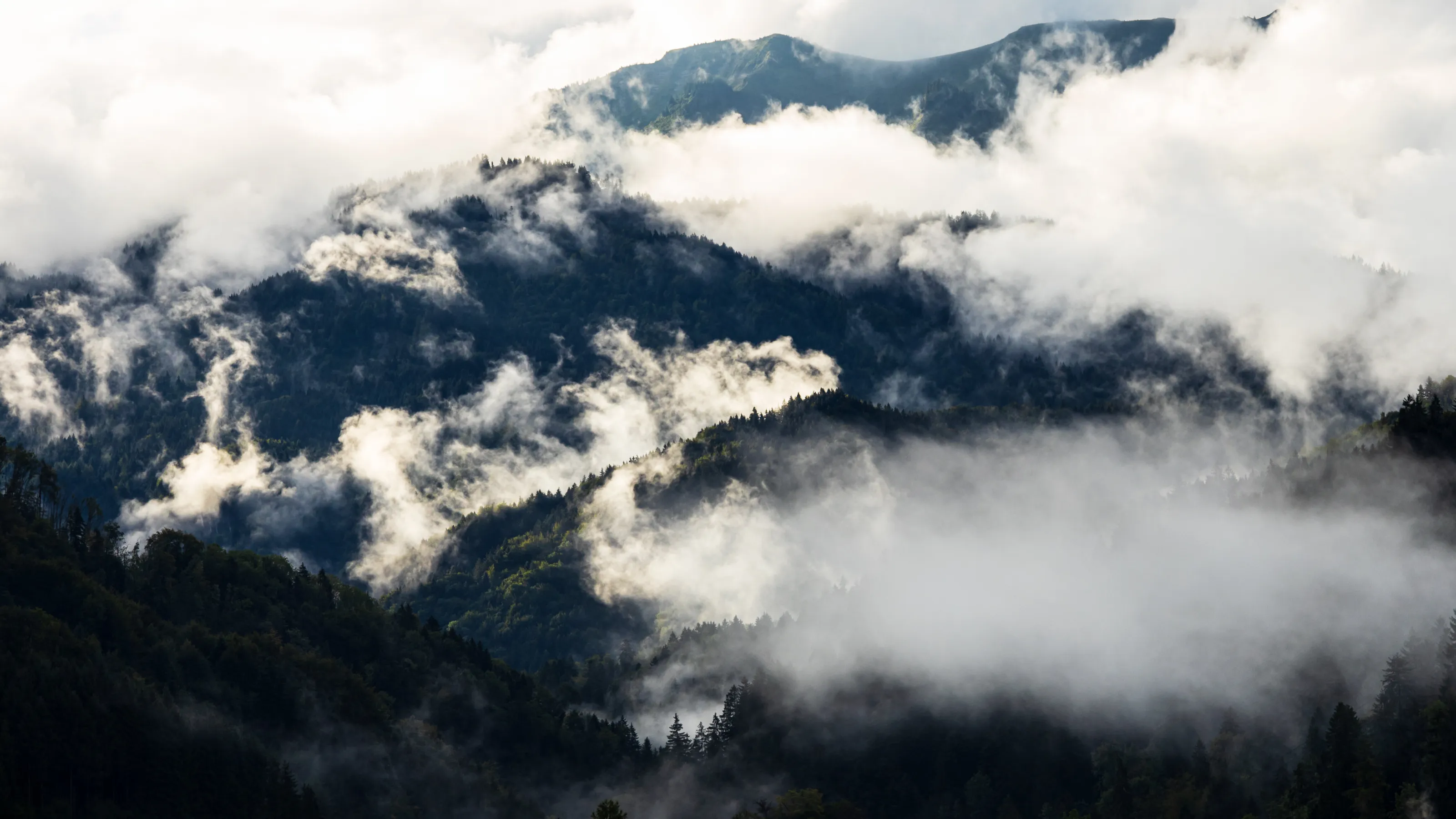 End of rain in Dornbirn, Austria