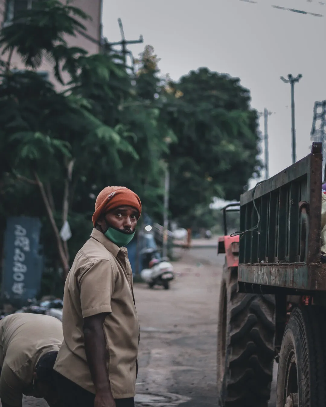 Men in street