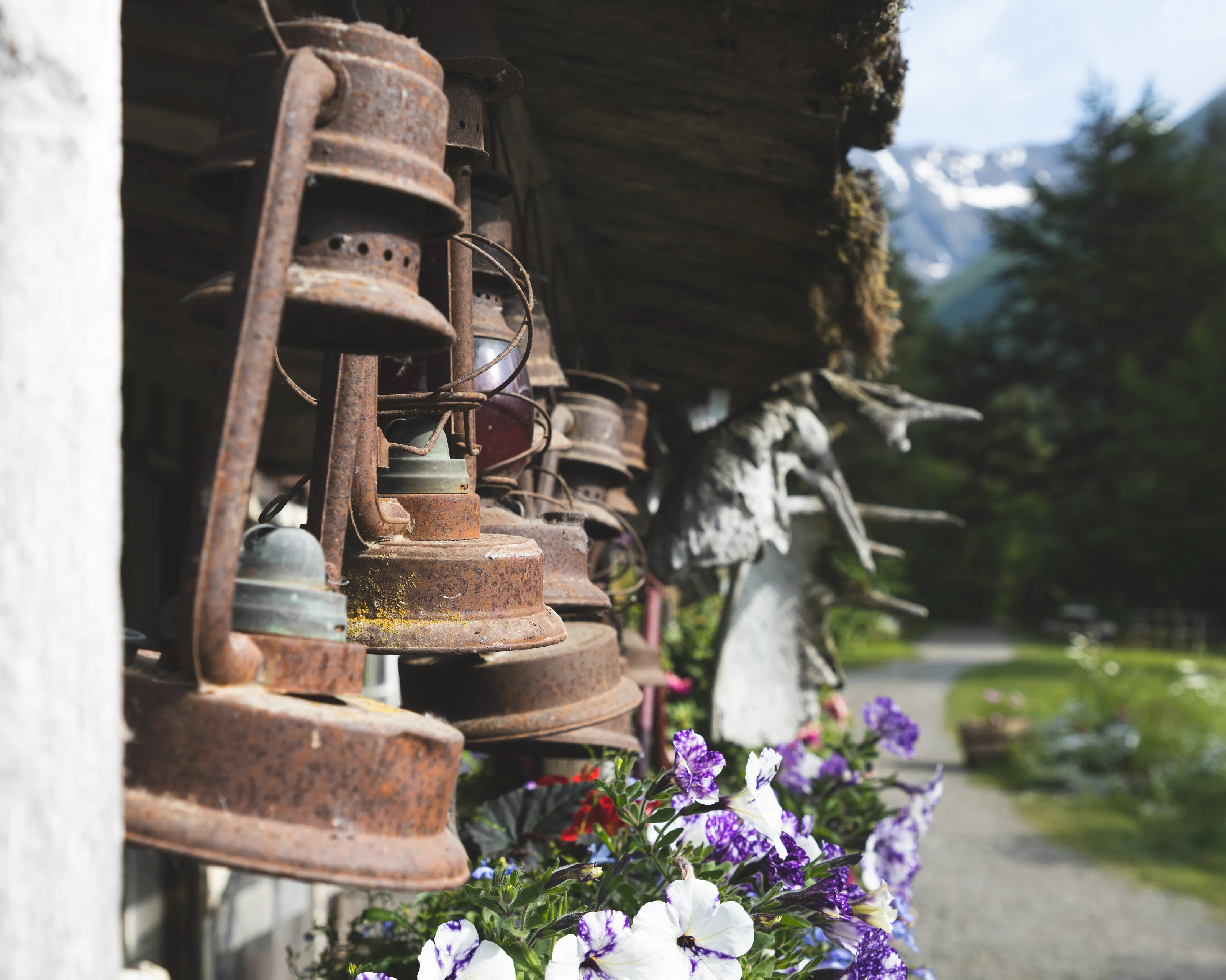 Old lanterns of a mining camp