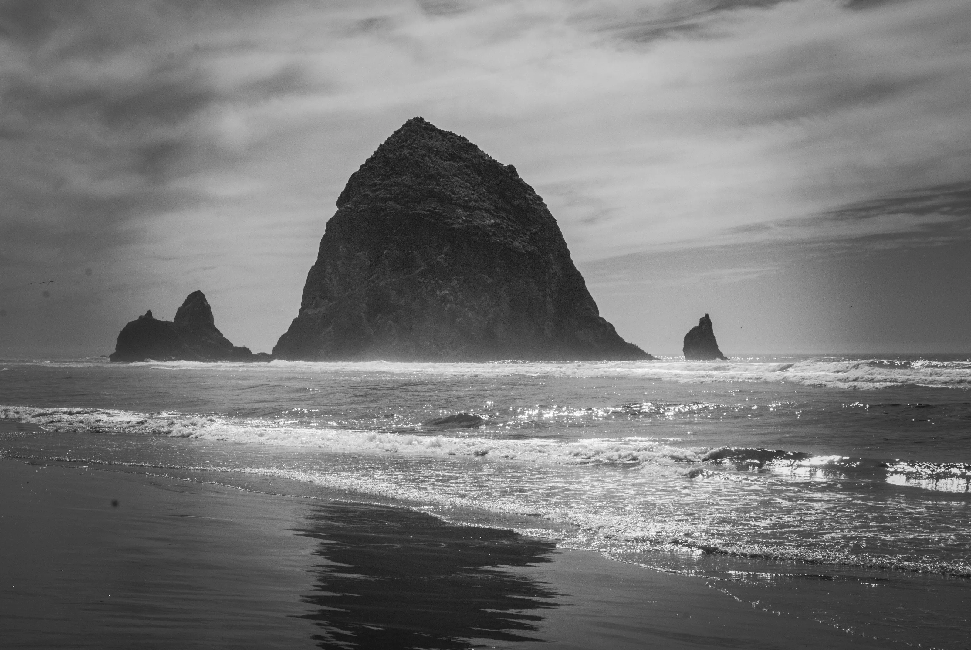 Cannon Beach B&W