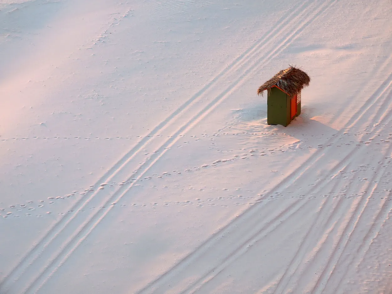Hut in the morning light