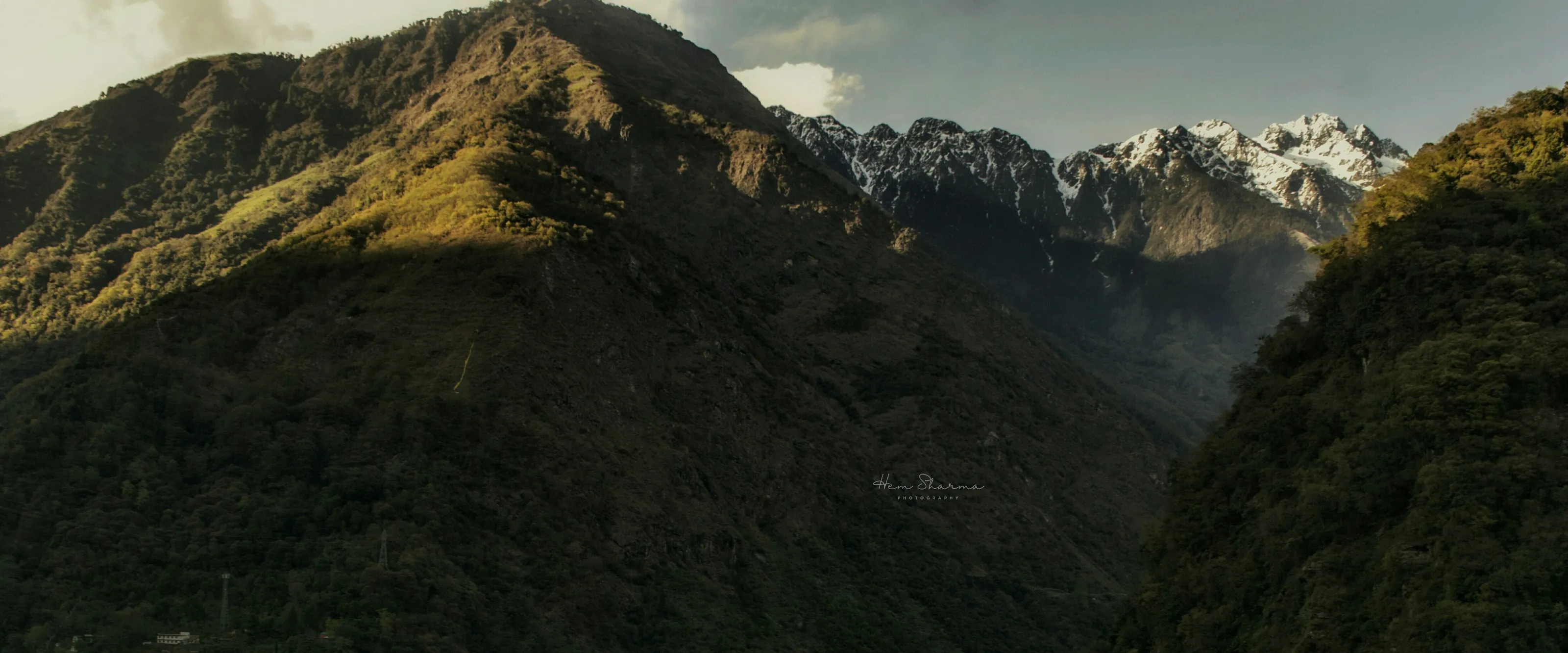 Snowy hills at North Sikkim
