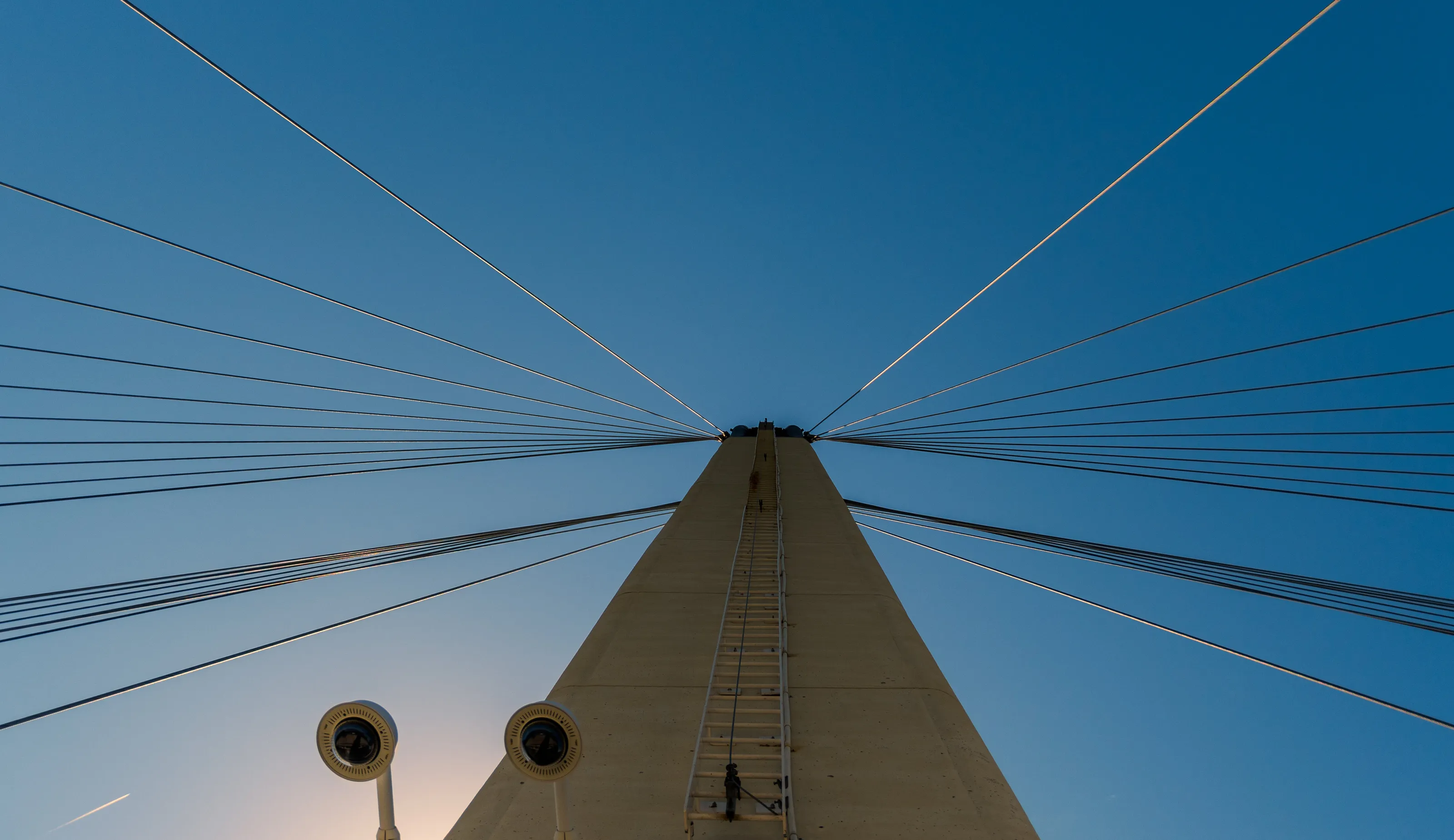 Looking up on bridge