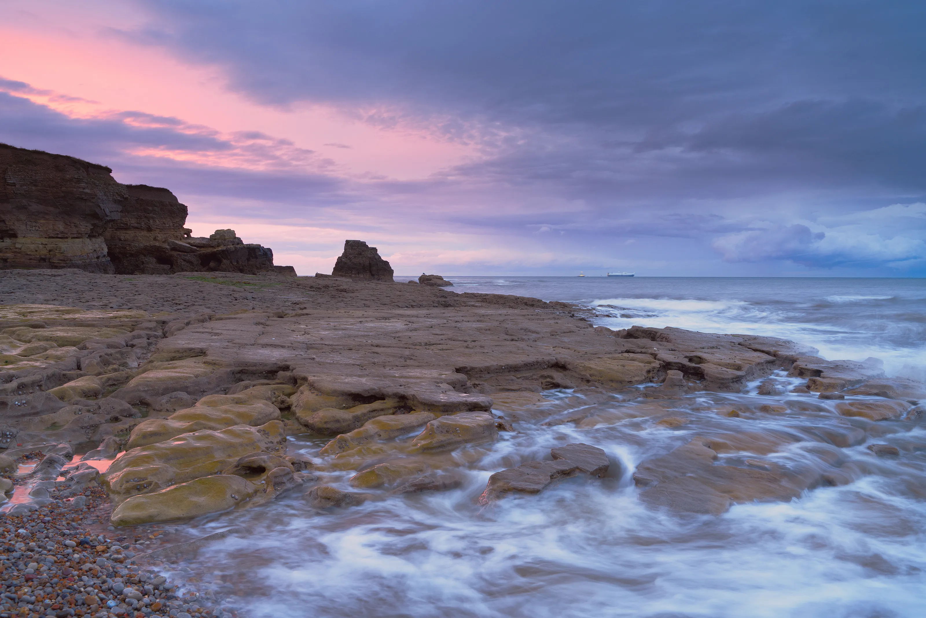 Sunset at The Wherry, Whitburn, North East England