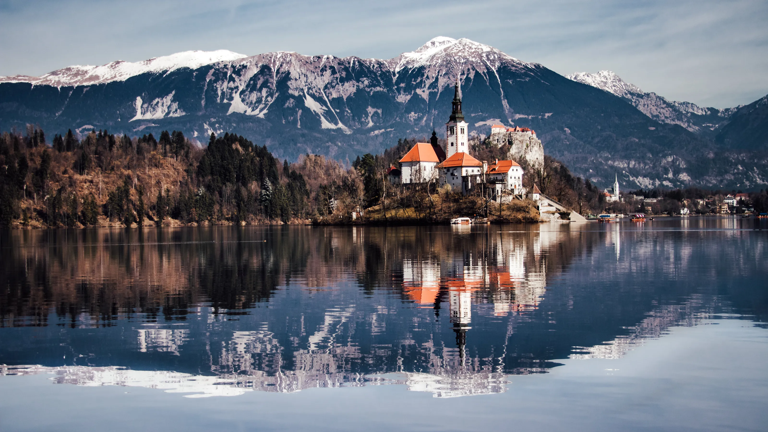 Island on a lake