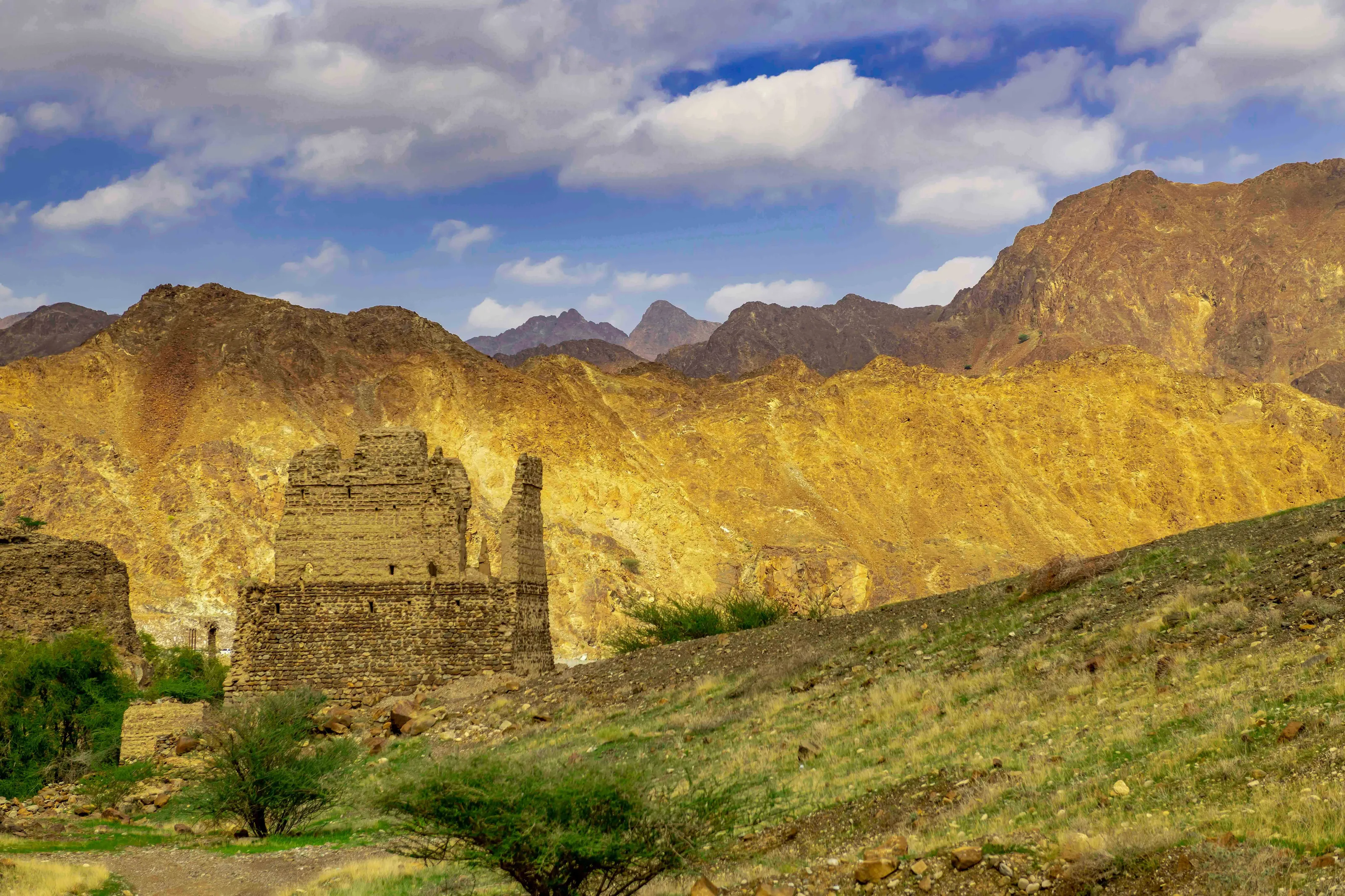 Ruins in morning glow