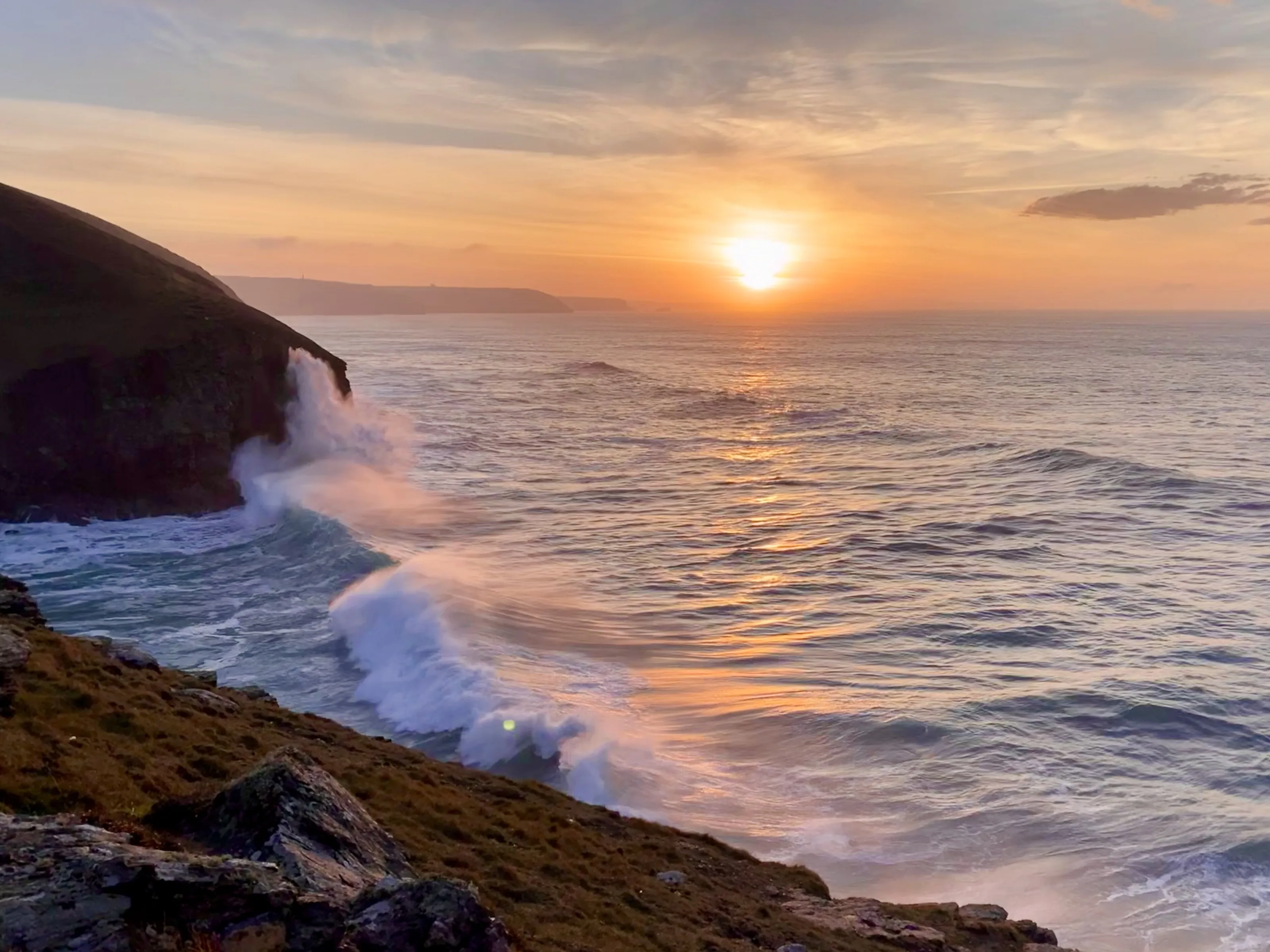 Stormy sunset at Chapel Porth