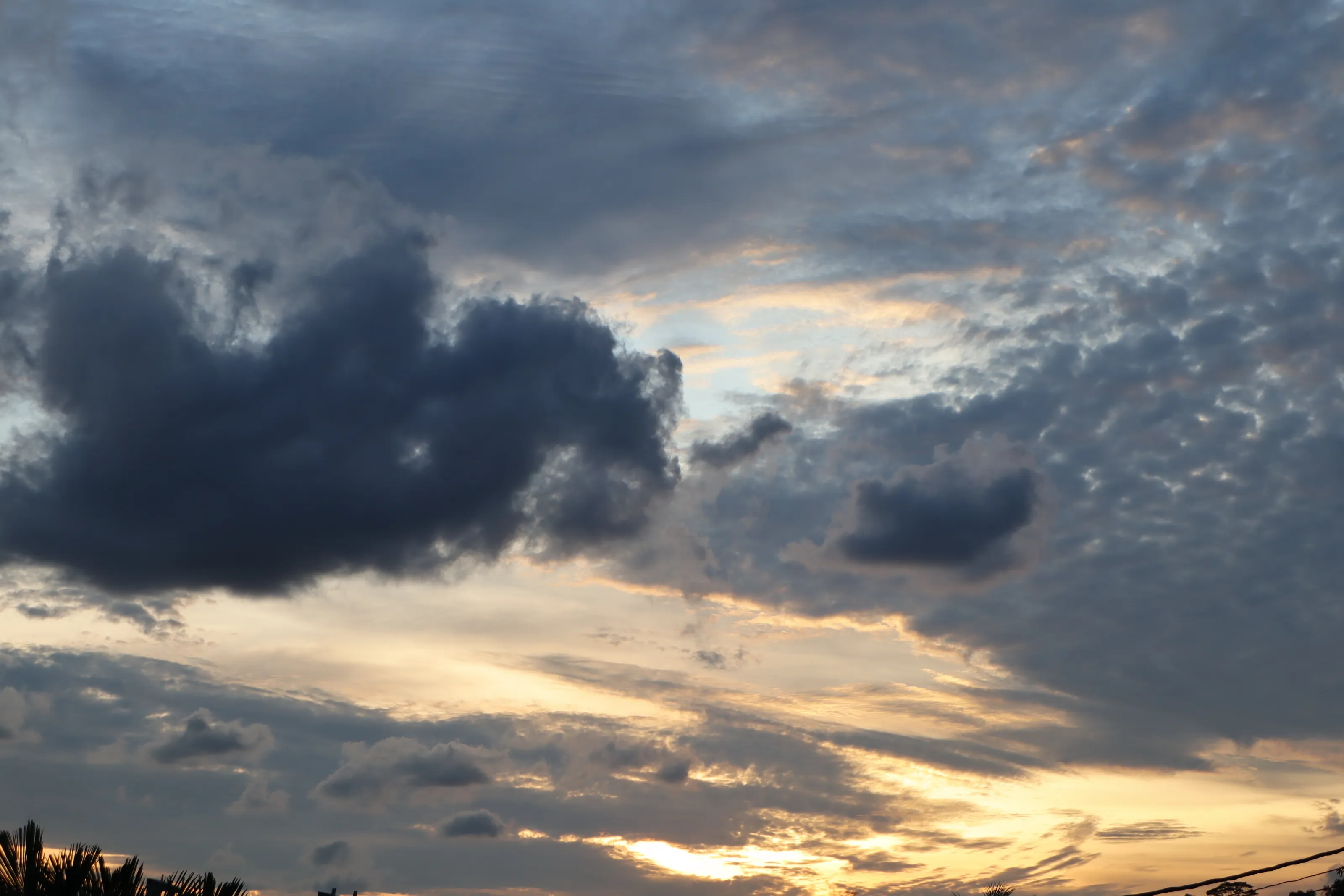 Clouds and a nice sunset.