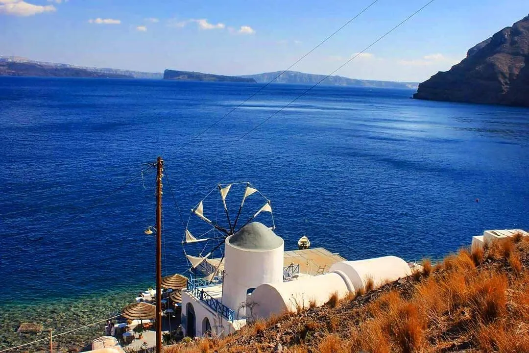 Blue waters of the Agean Sea