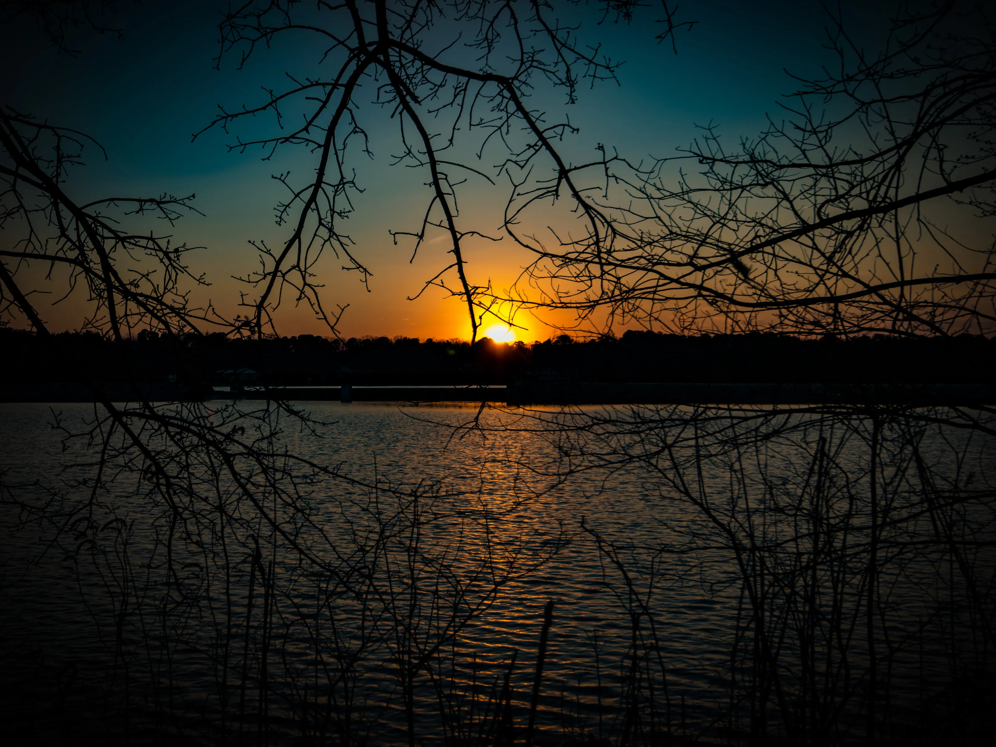 Sunsetting over the Dam