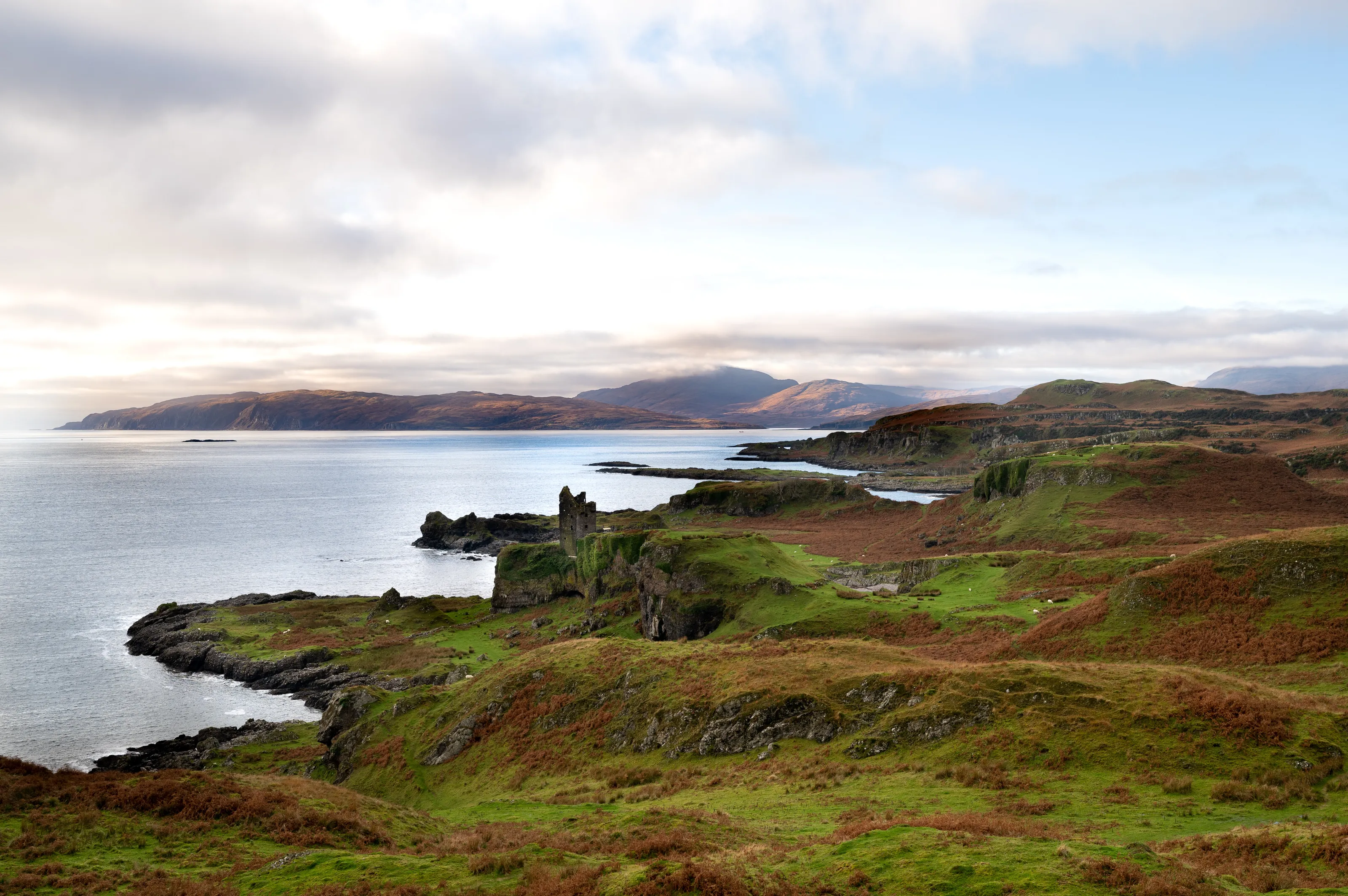Rugged coastline of Kerrera Island, Scotland