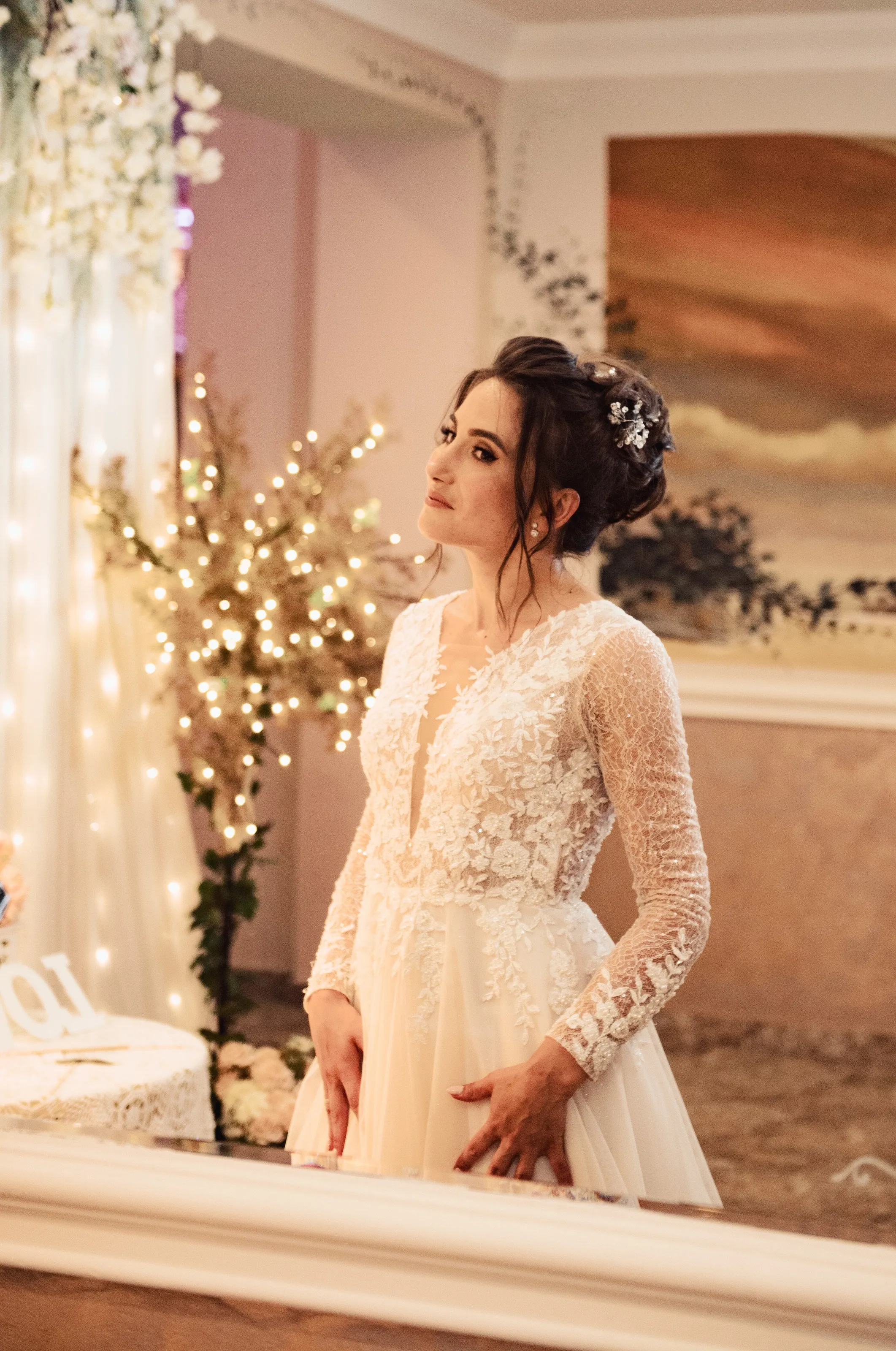 Bride mirror portrait