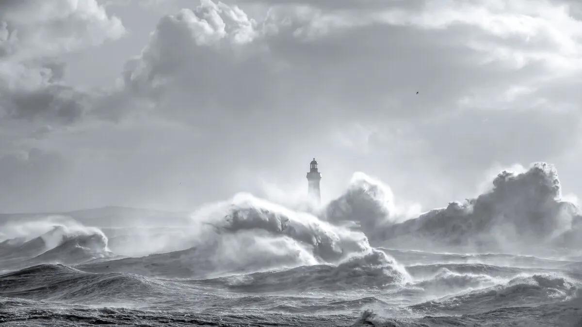 stormy day at Fraserburgh