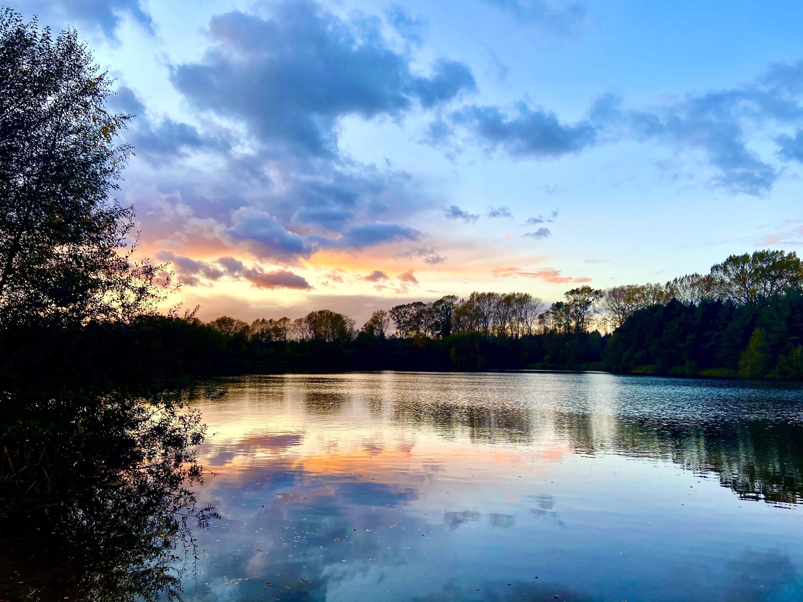 Lake at dusk